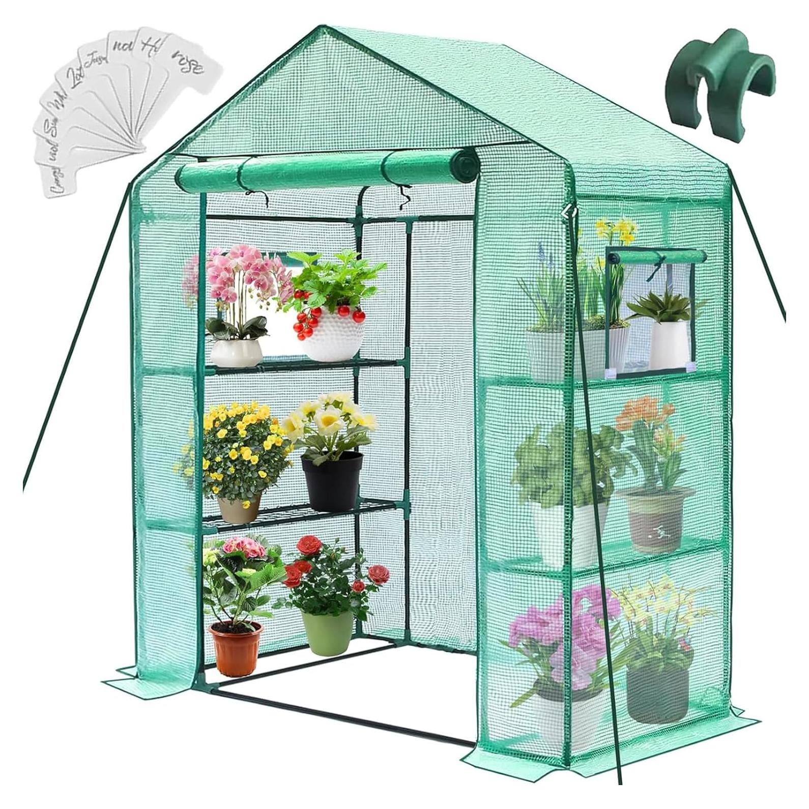 Invernadero Greengro 71x144x193 cm, 3 Niveles, Cubierta PE