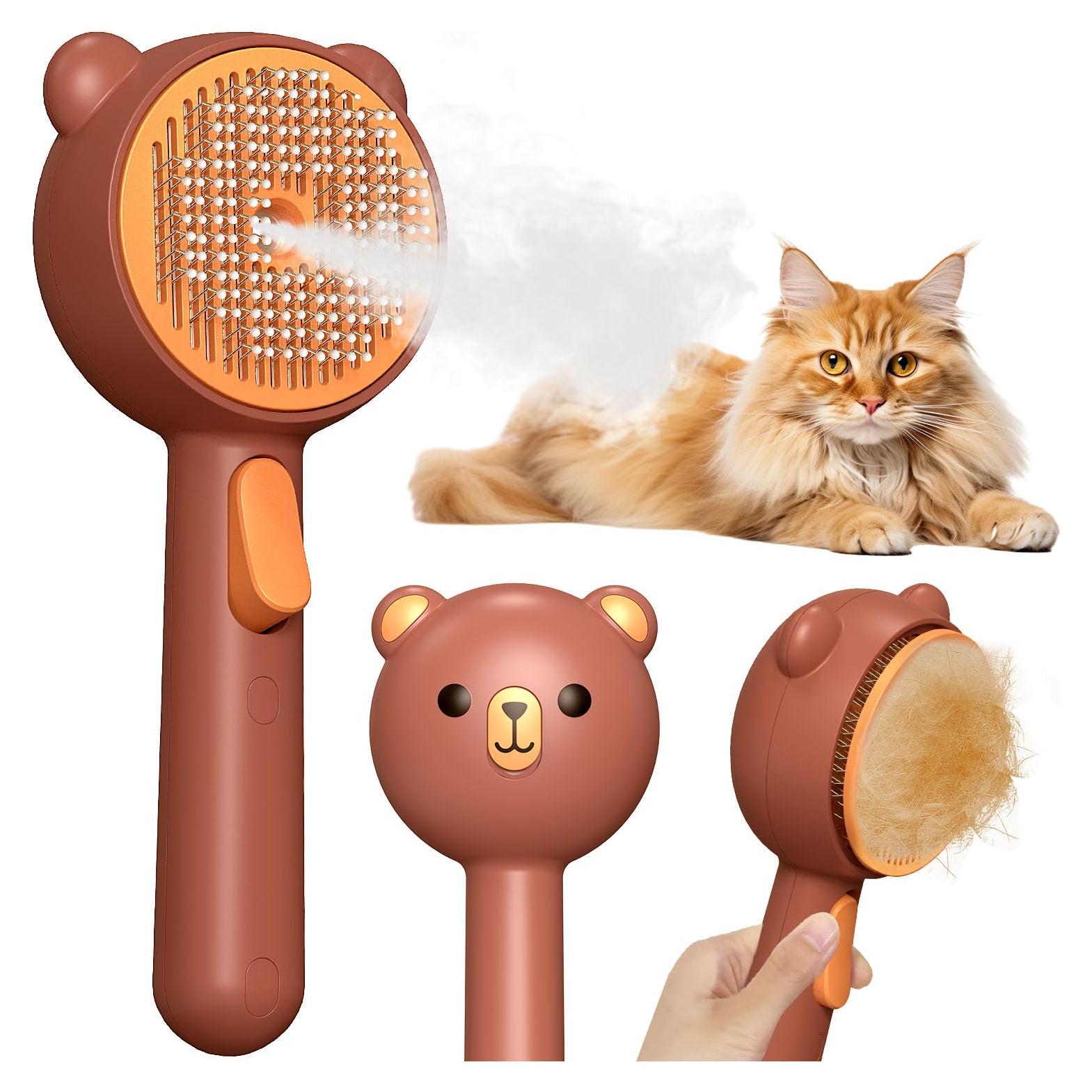 Cepillo de Vapor para Gatos POIIOPY 4 en 1 Impermeable IPX7