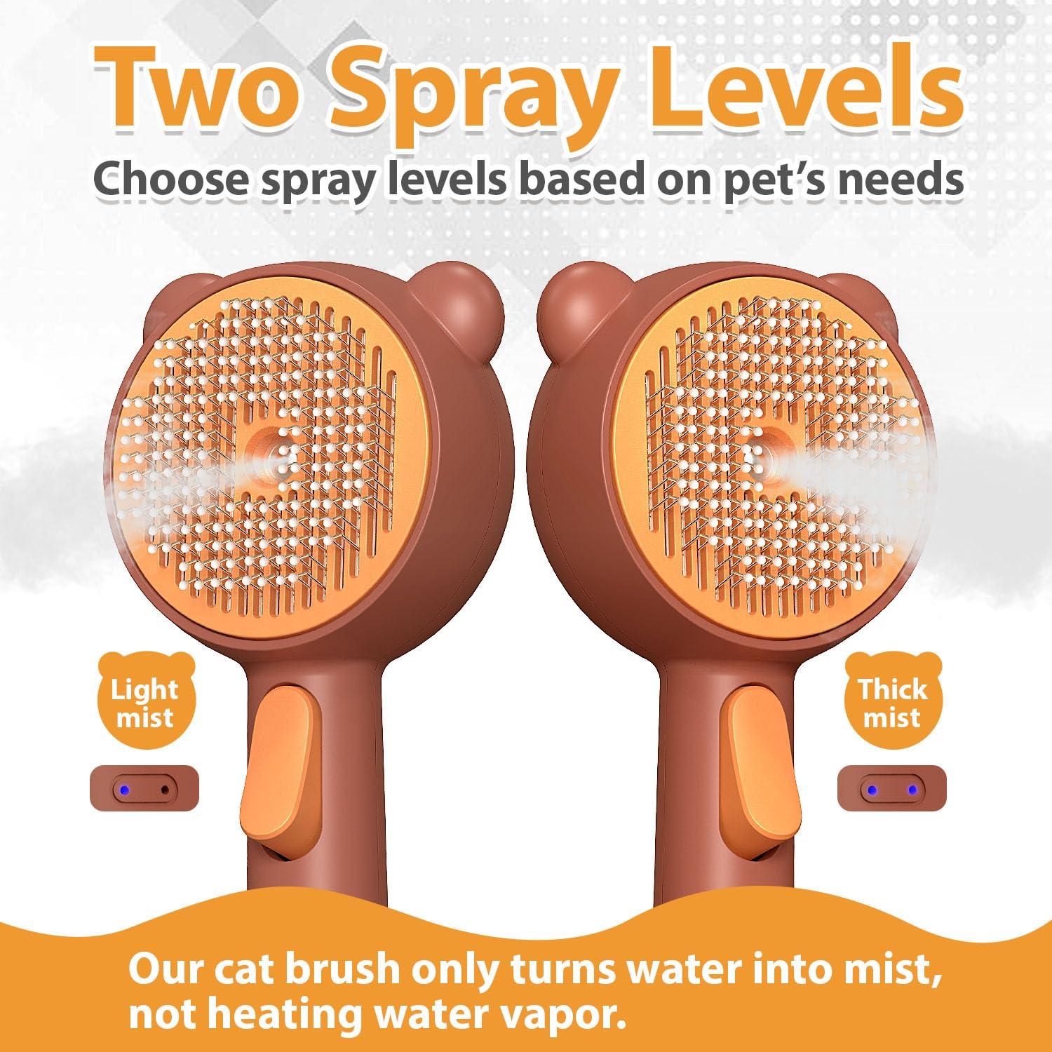 Cepillo de Vapor para Gatos POIIOPY 4 en 1 Impermeable IPX7