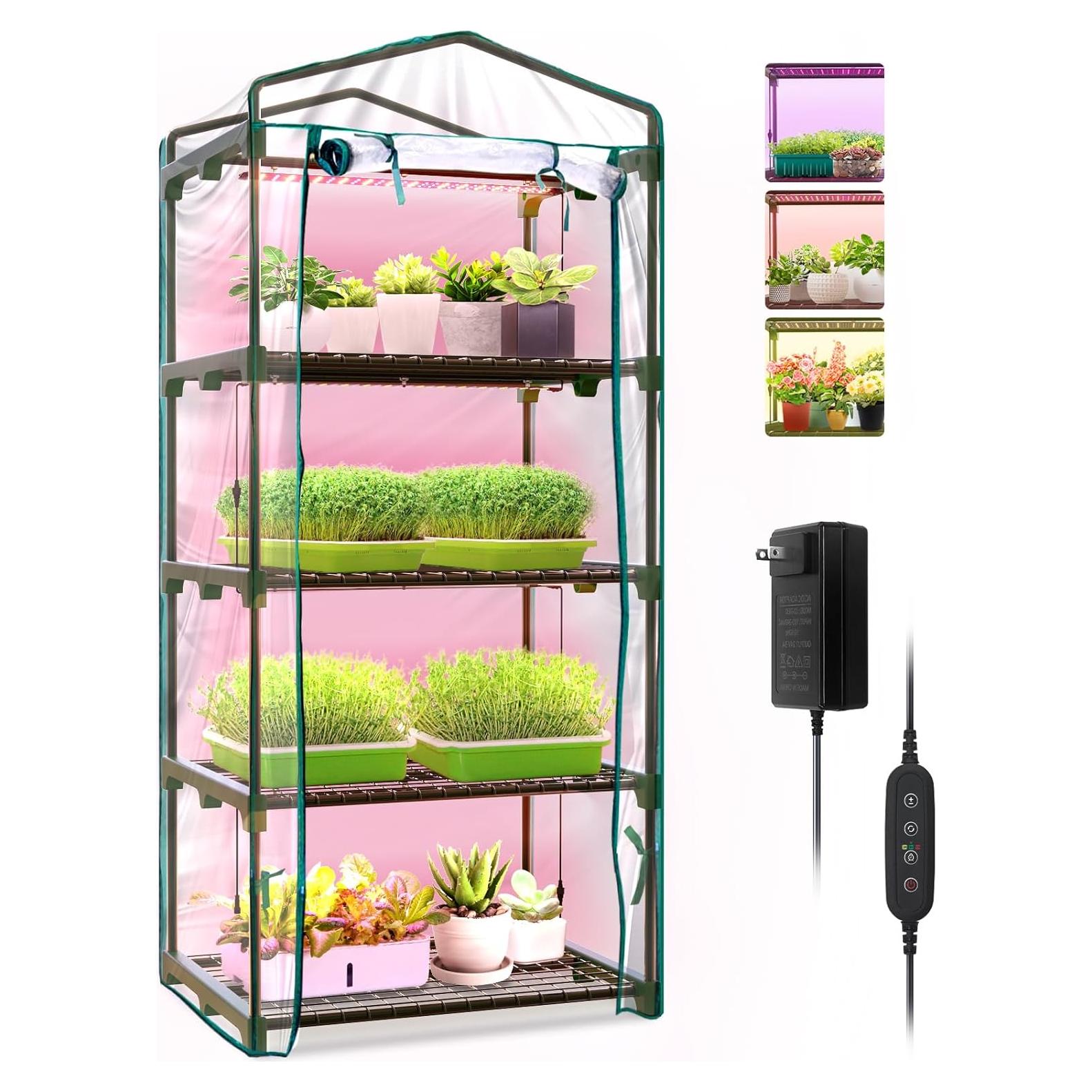 Invernadero Interior Bstrip 4 Niveles 68x49x157 cm con Luz LED