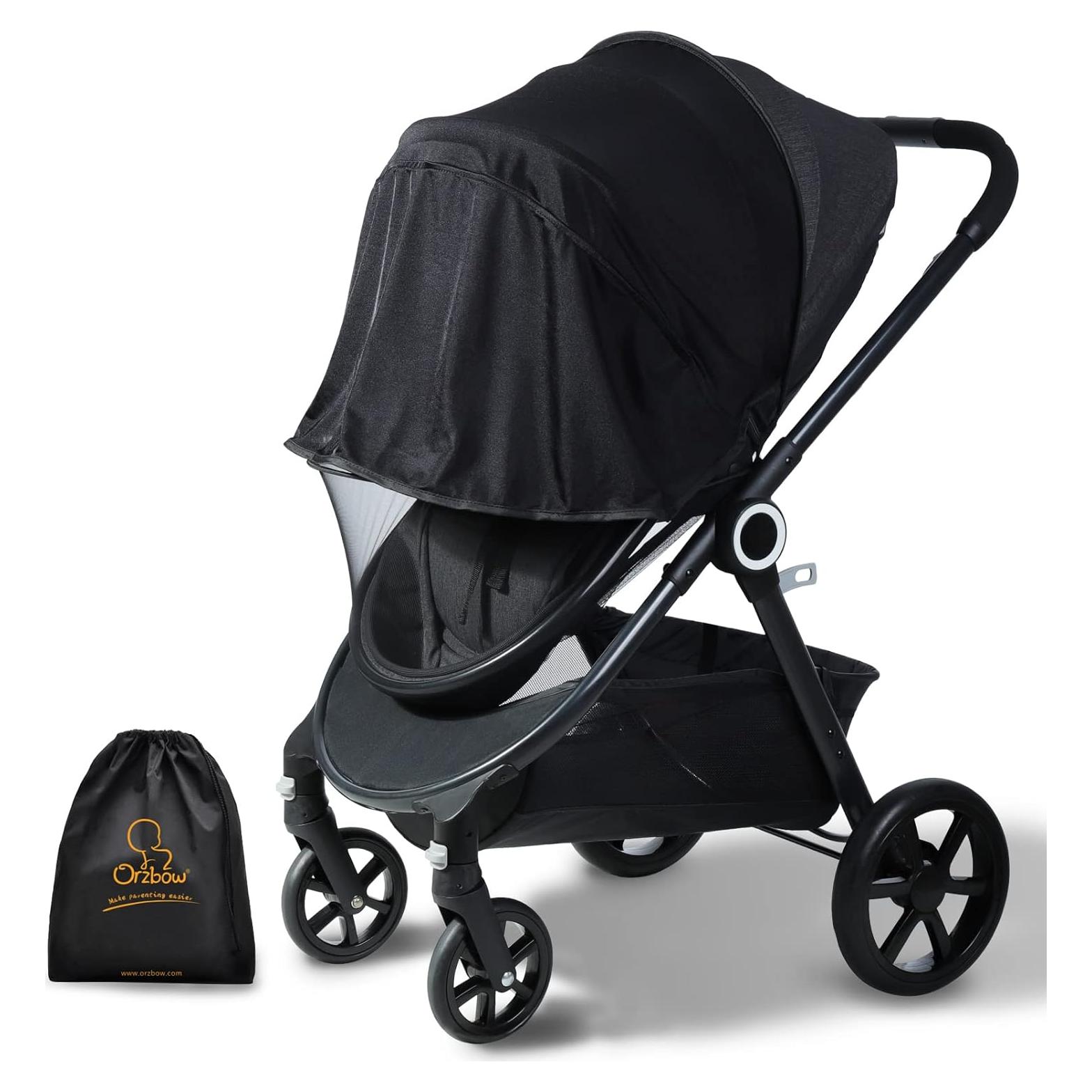 Red de Mosquito Orzbow 2 en 1 con Sombra Solar UPF50+ - Negro