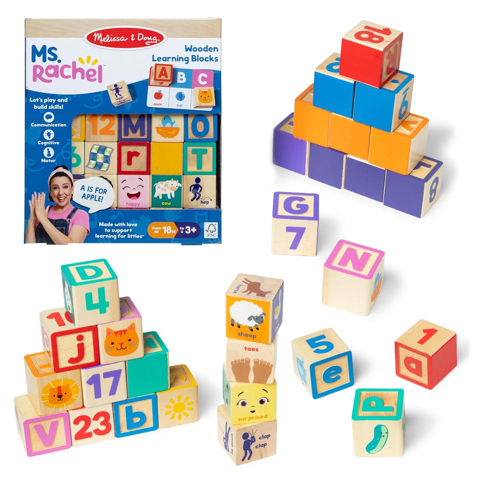 Bloques de Aprendizaje de Madera Sra. Rachel - 30 Piezas