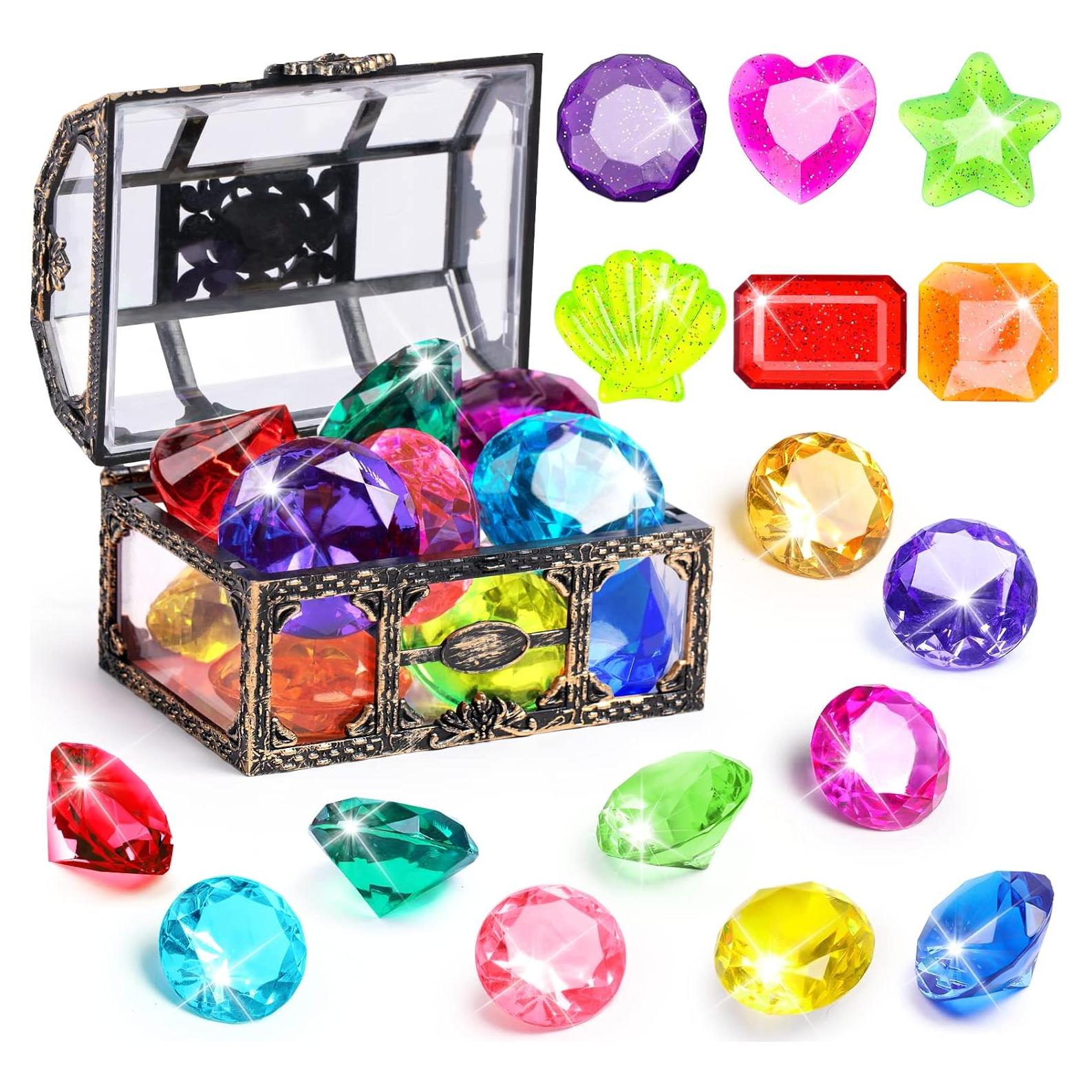 Juguetes de Buceo DISHIO 16PCS con Cofre de Tesoro