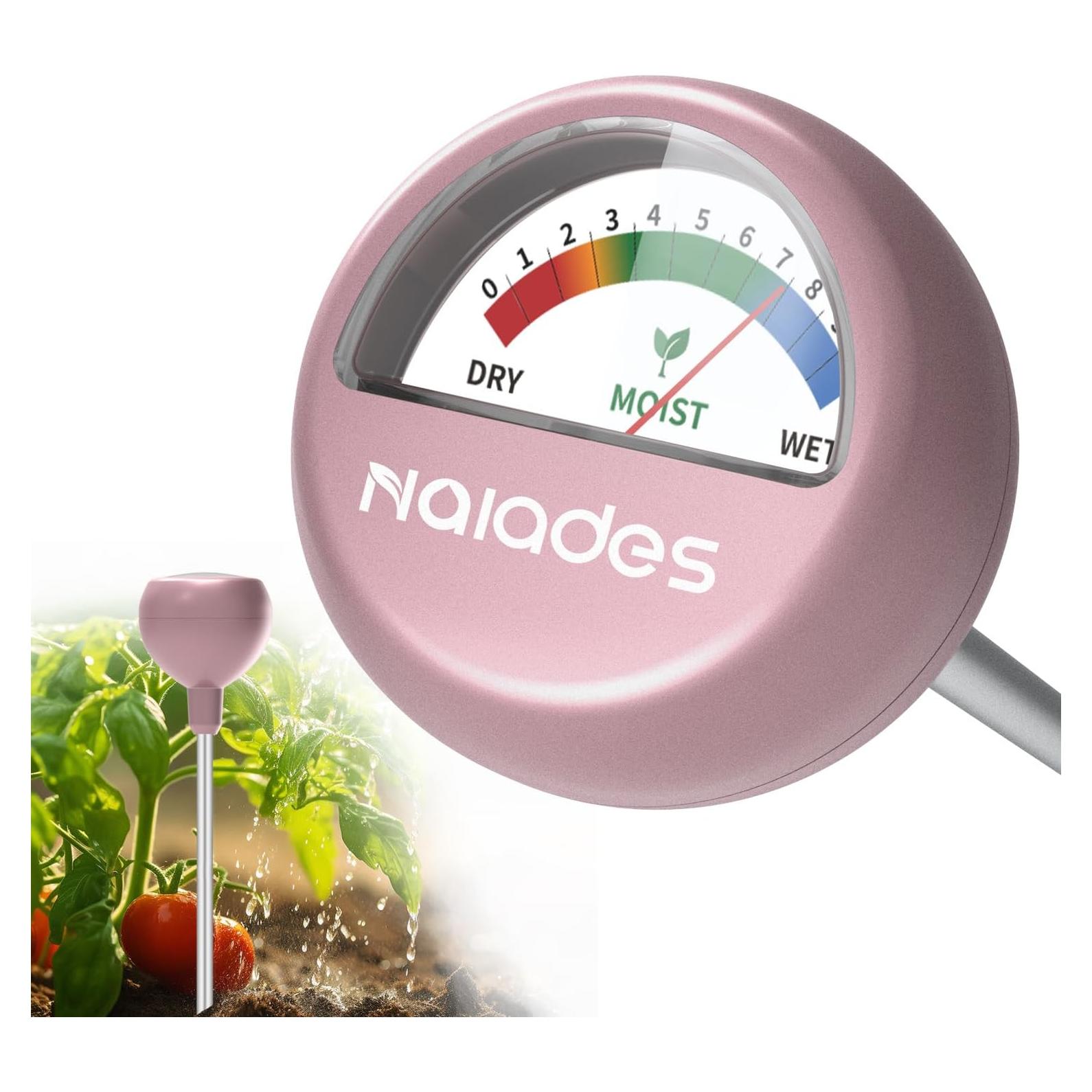 Medidor de Humedad del Suelo Naiades Oro Rosa 26.9 cm Sin Baterías