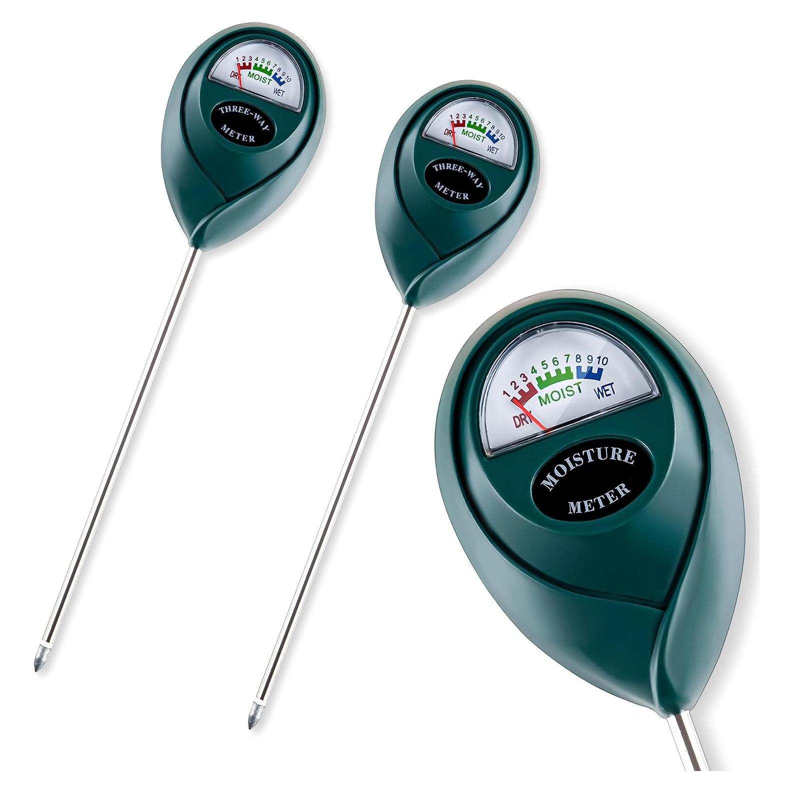 Medidor de Humedad del Suelo Tennedriv Verde 2 Paquetes