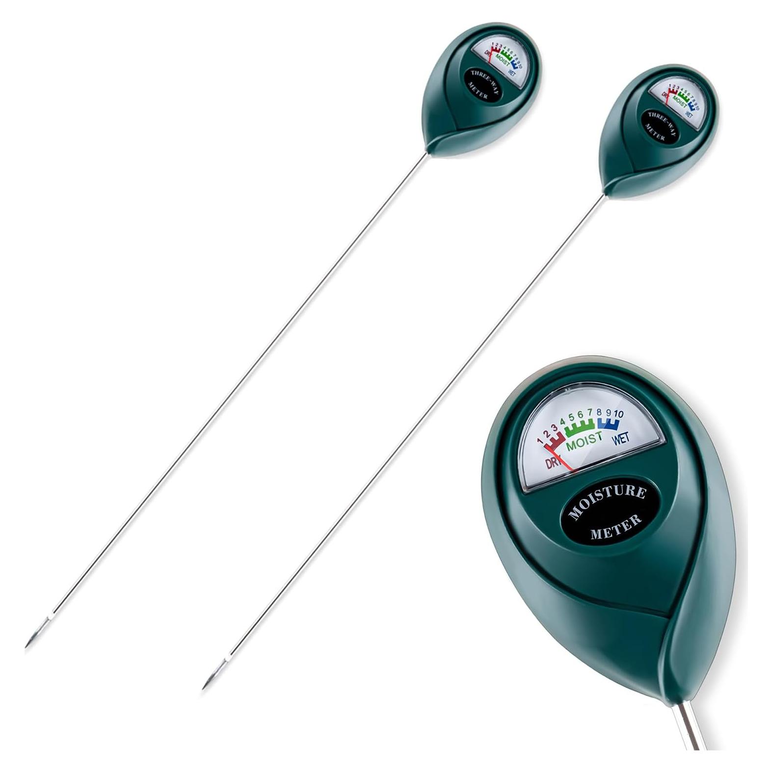 Medidor de Humedad del Suelo Tennedriv Verde - Paquete de 2