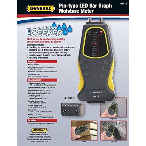 Medidor de Humedad Digital Herramientas Generales MM1E LED