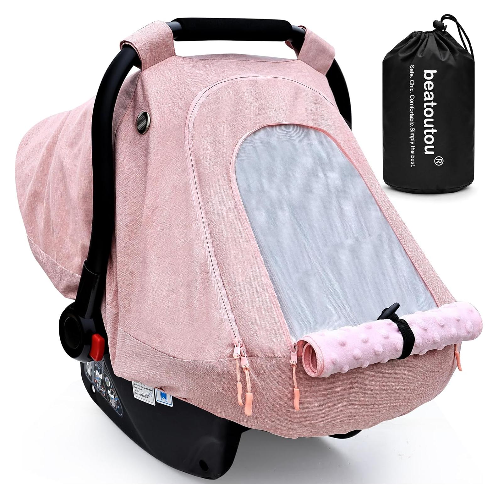 Cubierta de Asiento de Coche para Bebés Beatoutou Rosa