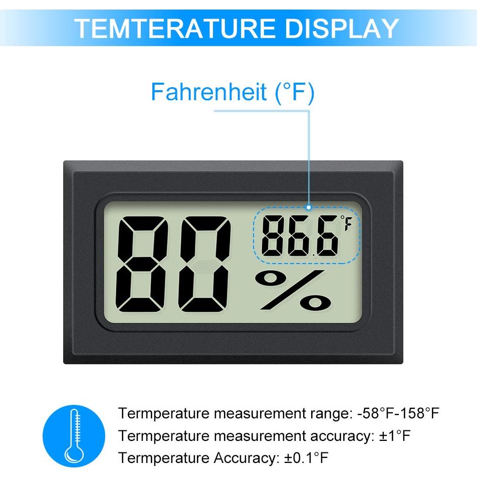Mini Higrómetro Digital AikTryee 2PCS Temperatura y Humedad