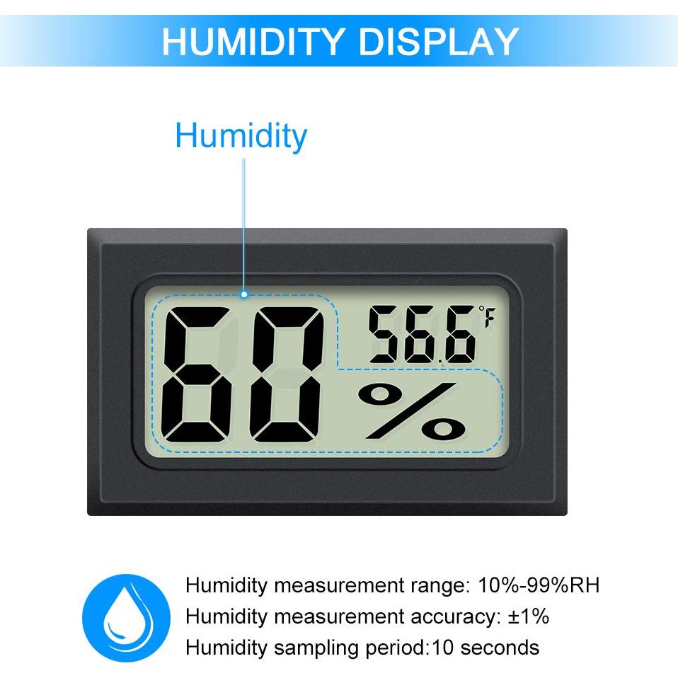 Mini Higrómetro Digital AikTryee 2PCS Temperatura y Humedad