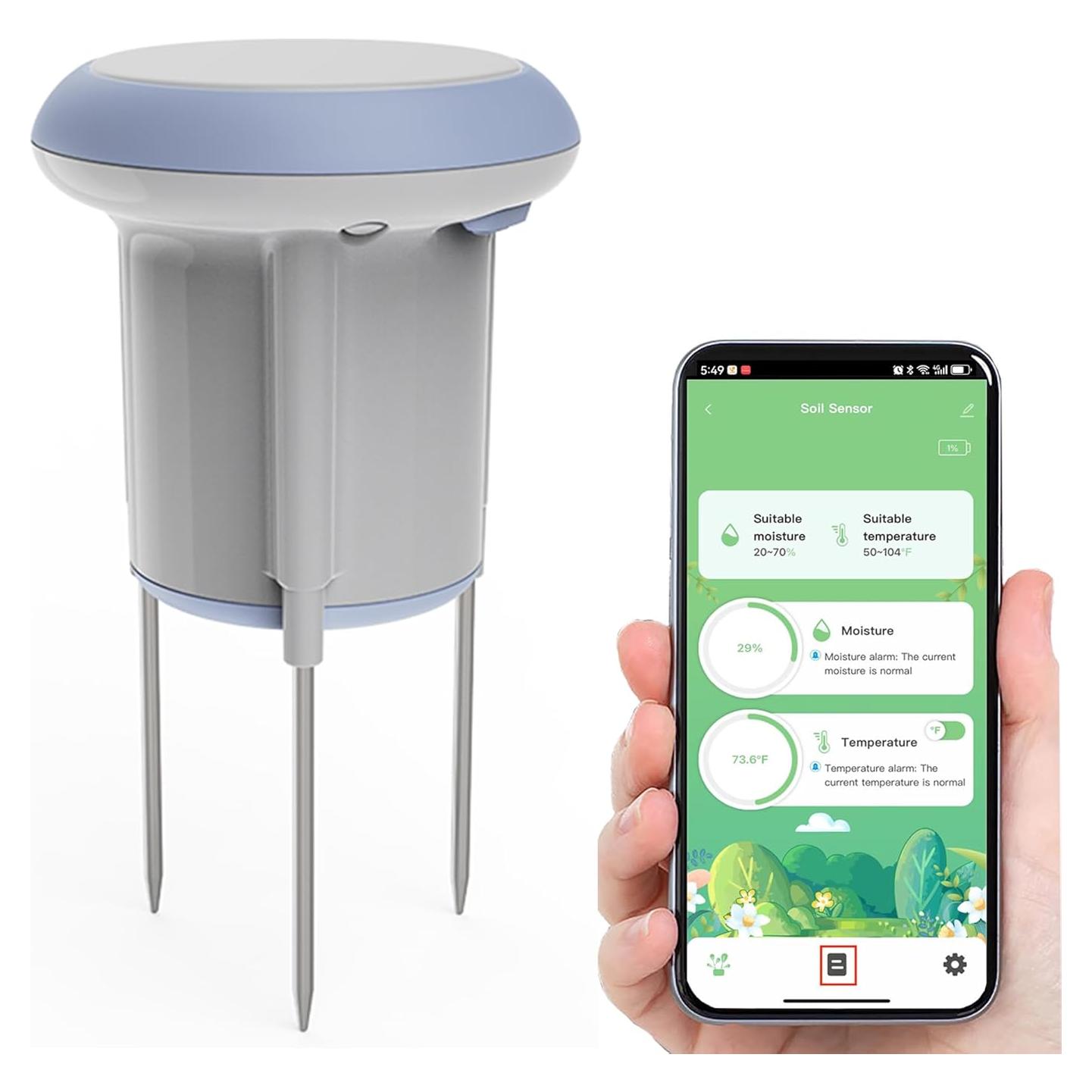 Medidor de Humedad del Suelo WiFi Gaoducash con App