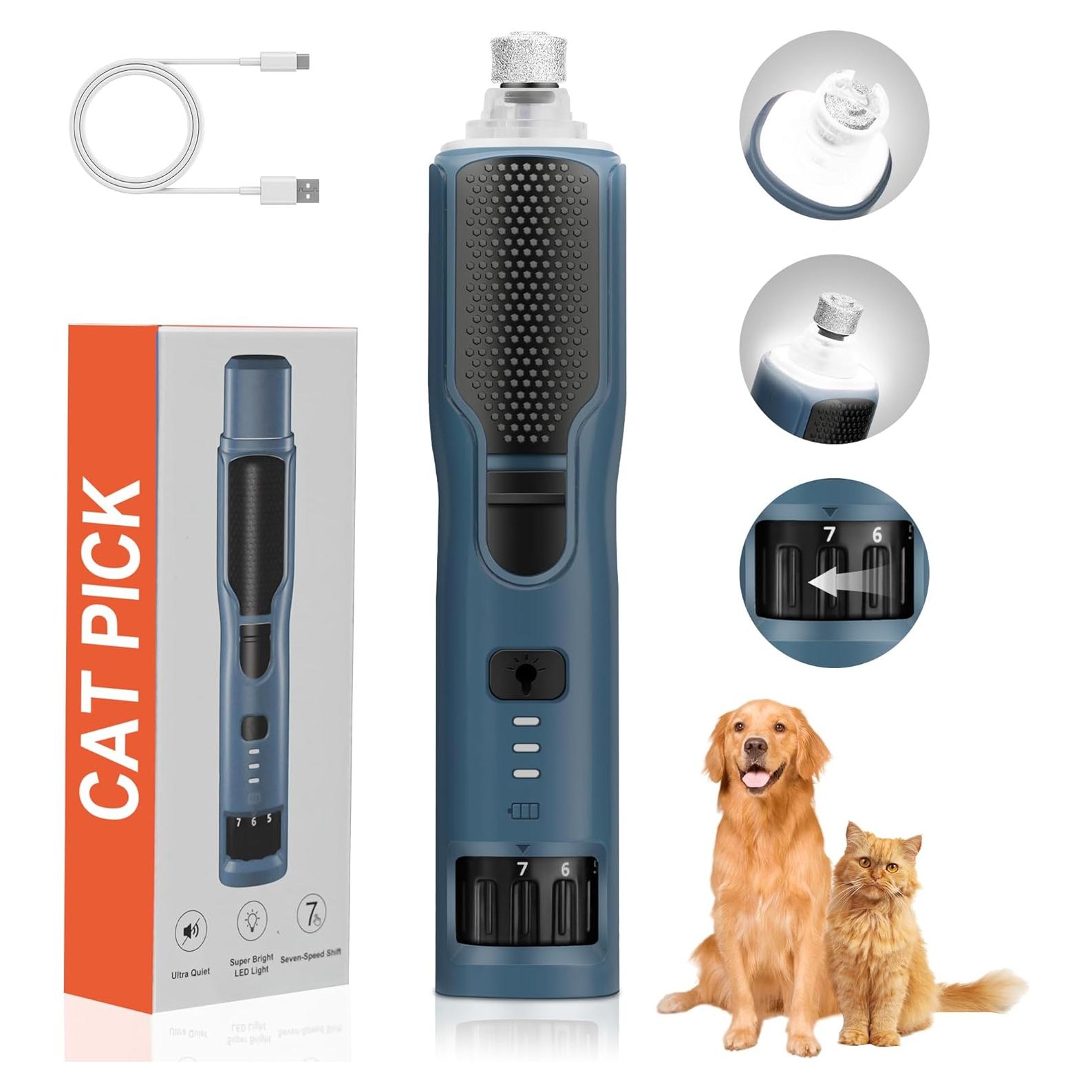 Cortador Eléctrico de Uñas para Perros y Gatos CATPICK 7 Velocidades
