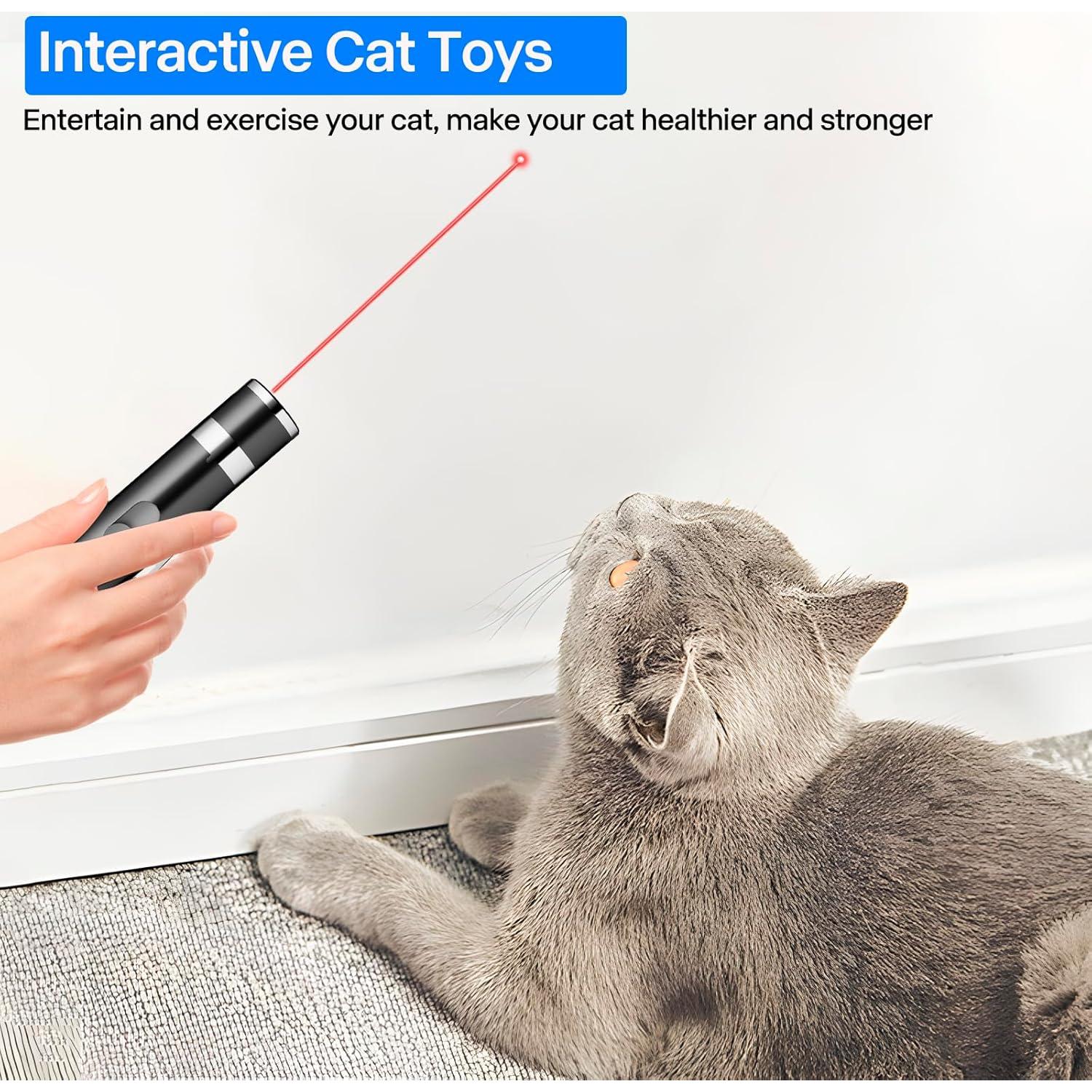 Juguete Interactivo para Gatos Waputne, Recargable USB, 5 Patrones