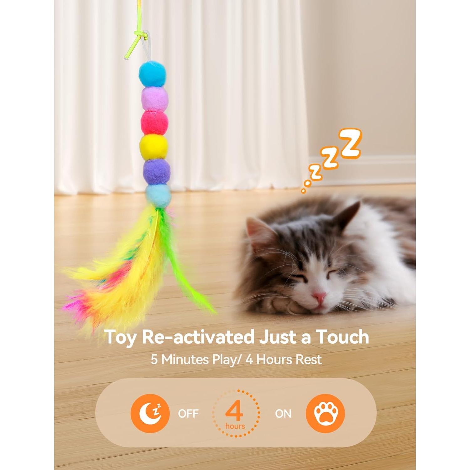 Juguete Interactivo para Gatos TANY E7 con 8 Teasers