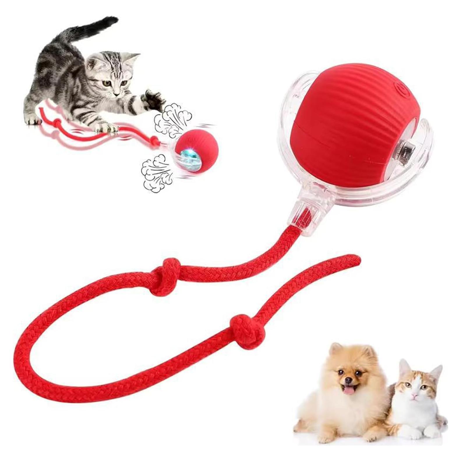 Juguete Interactivo para Gatos Genérico Bola Automático Rojo