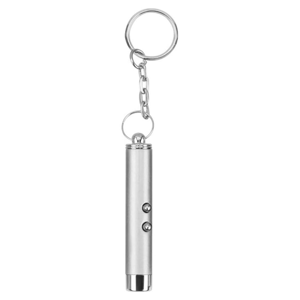 Juguete interactivo para mascotas 2-en-1 LED rojo y linterna