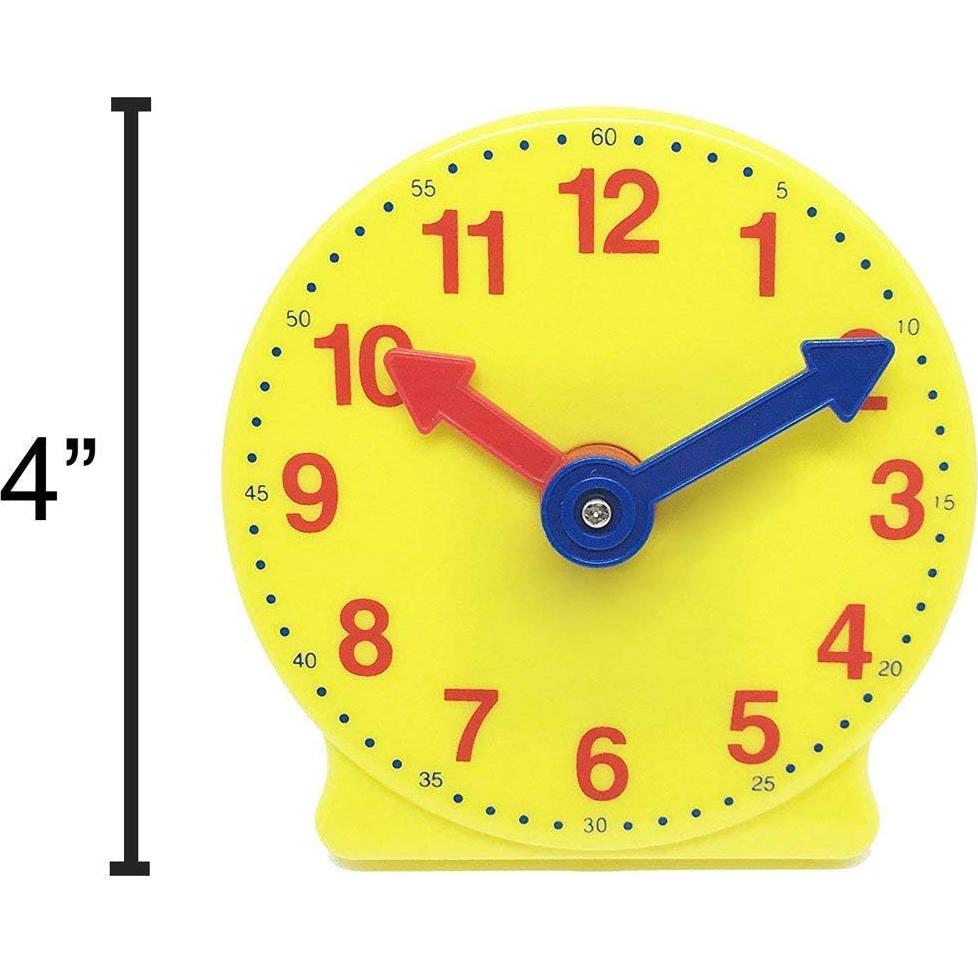 Reloj de Aprendizaje para Niños hand2mind - Amarillo 10.16 cm