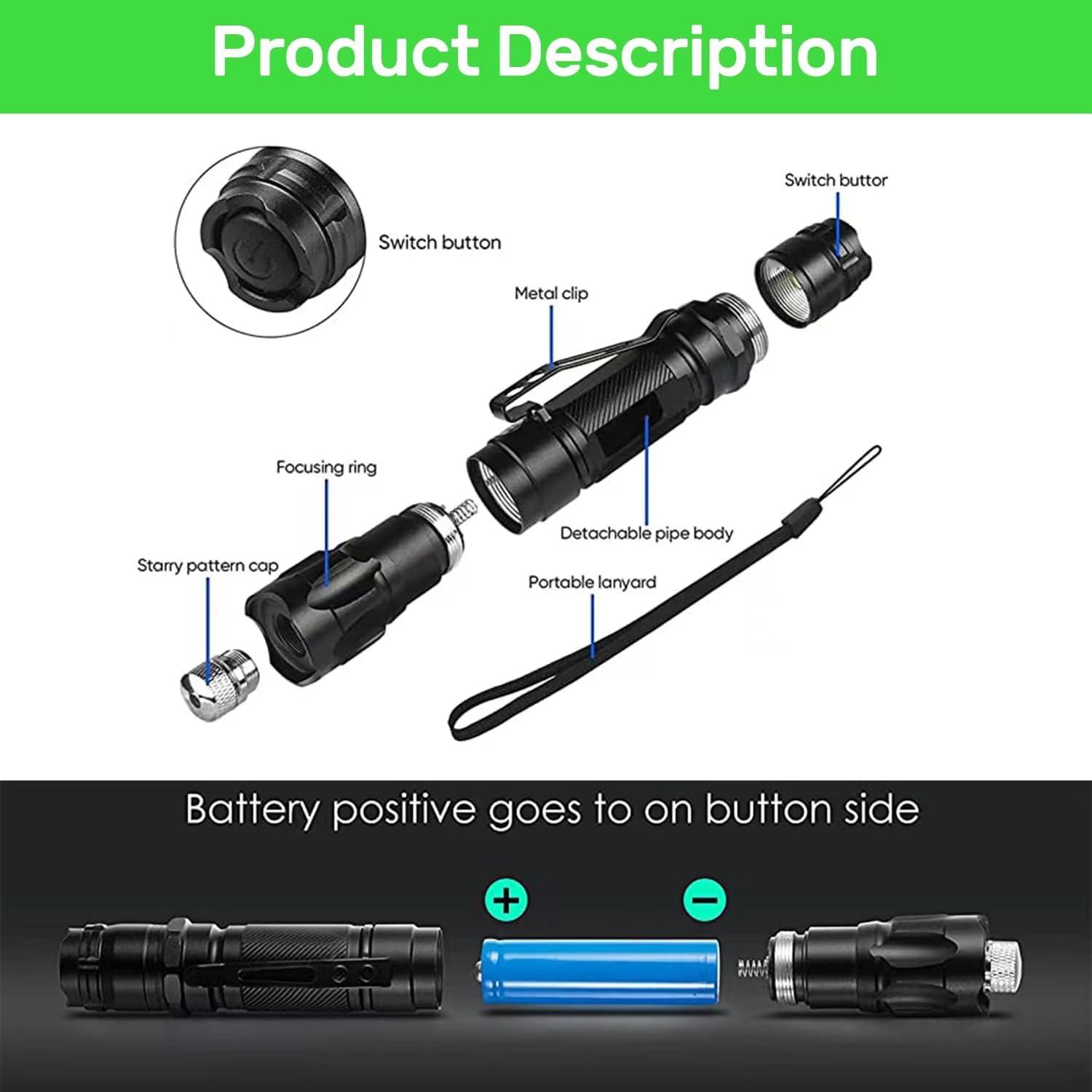 Puntero Láser Verde IVVTRYI 9127 Recargable Táctico 220g