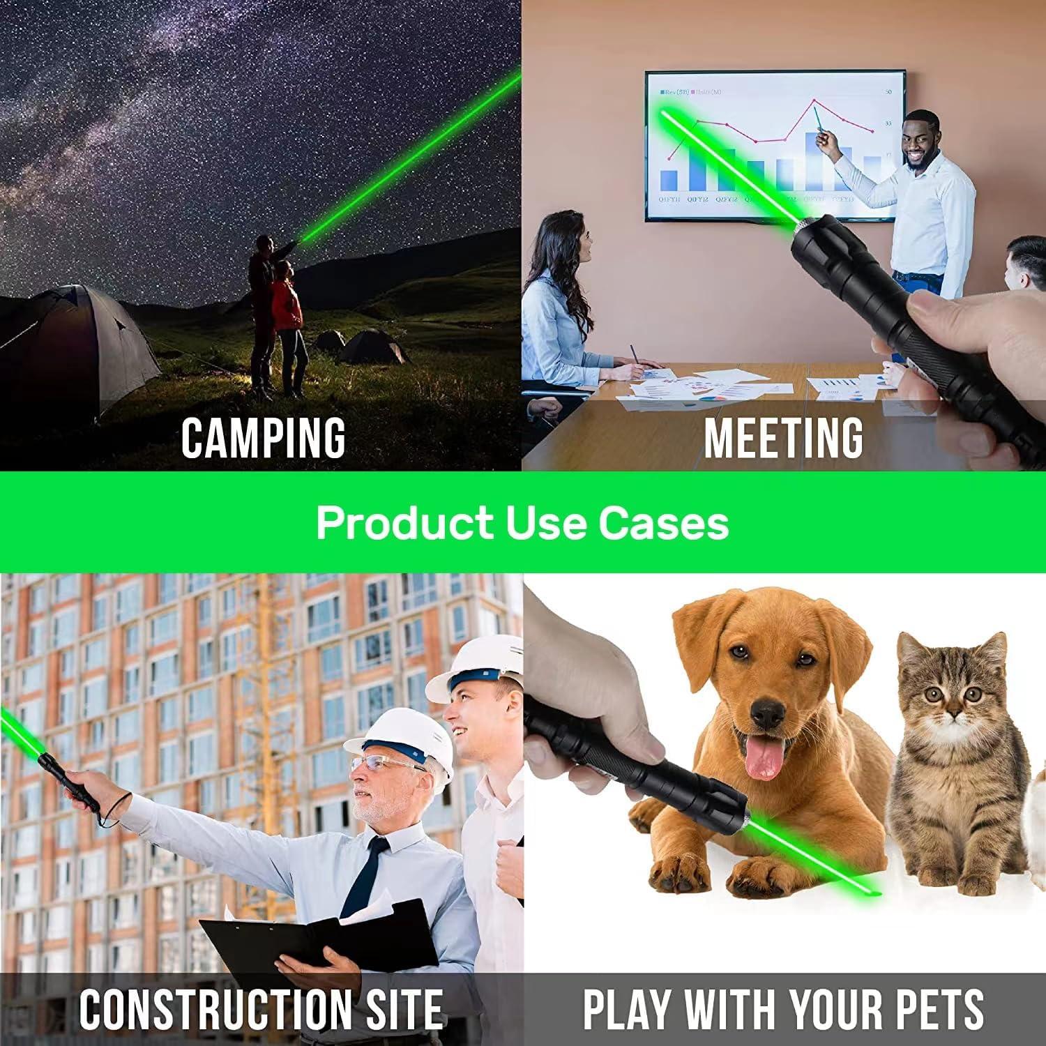 Puntero Láser Verde IVVTRYI 9127 Recargable Táctico 220g