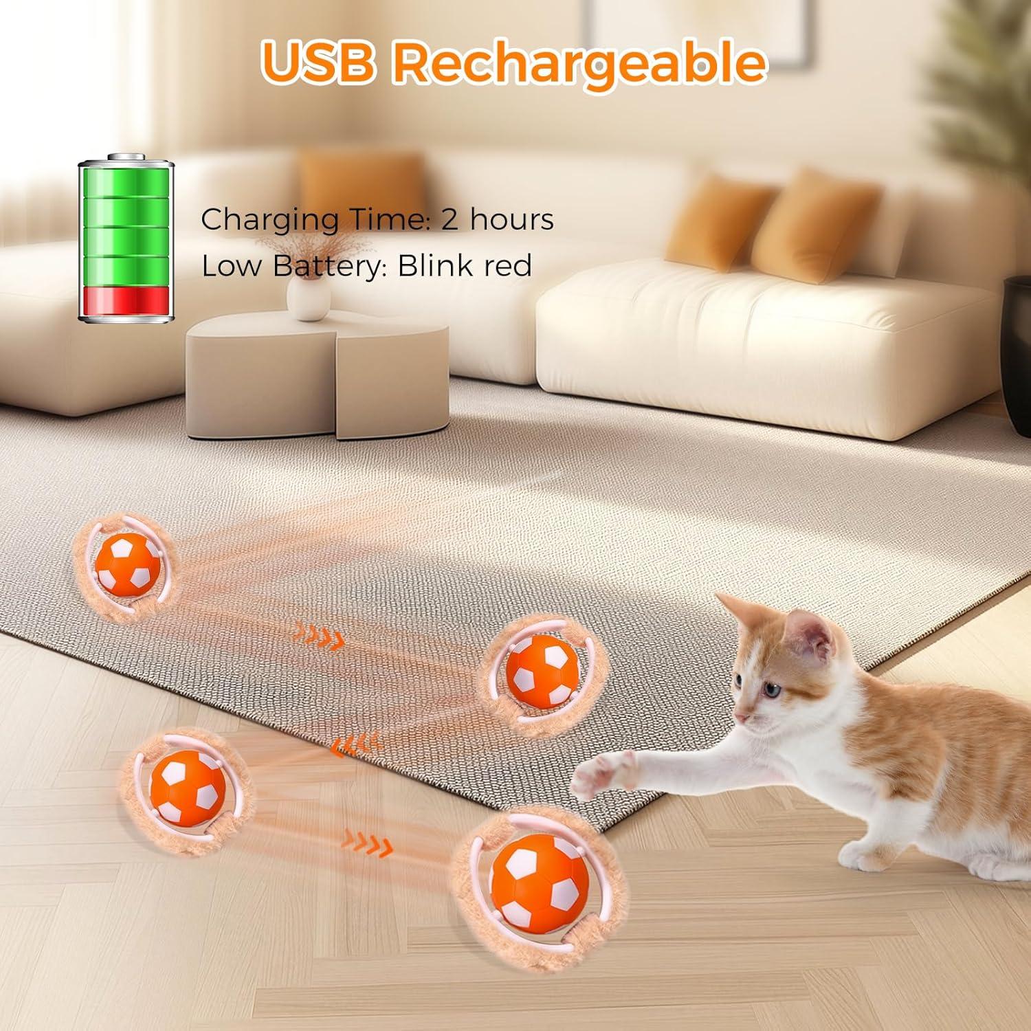 Juguete Interactivo para Gatos VIWIK Bola Automática 80cm