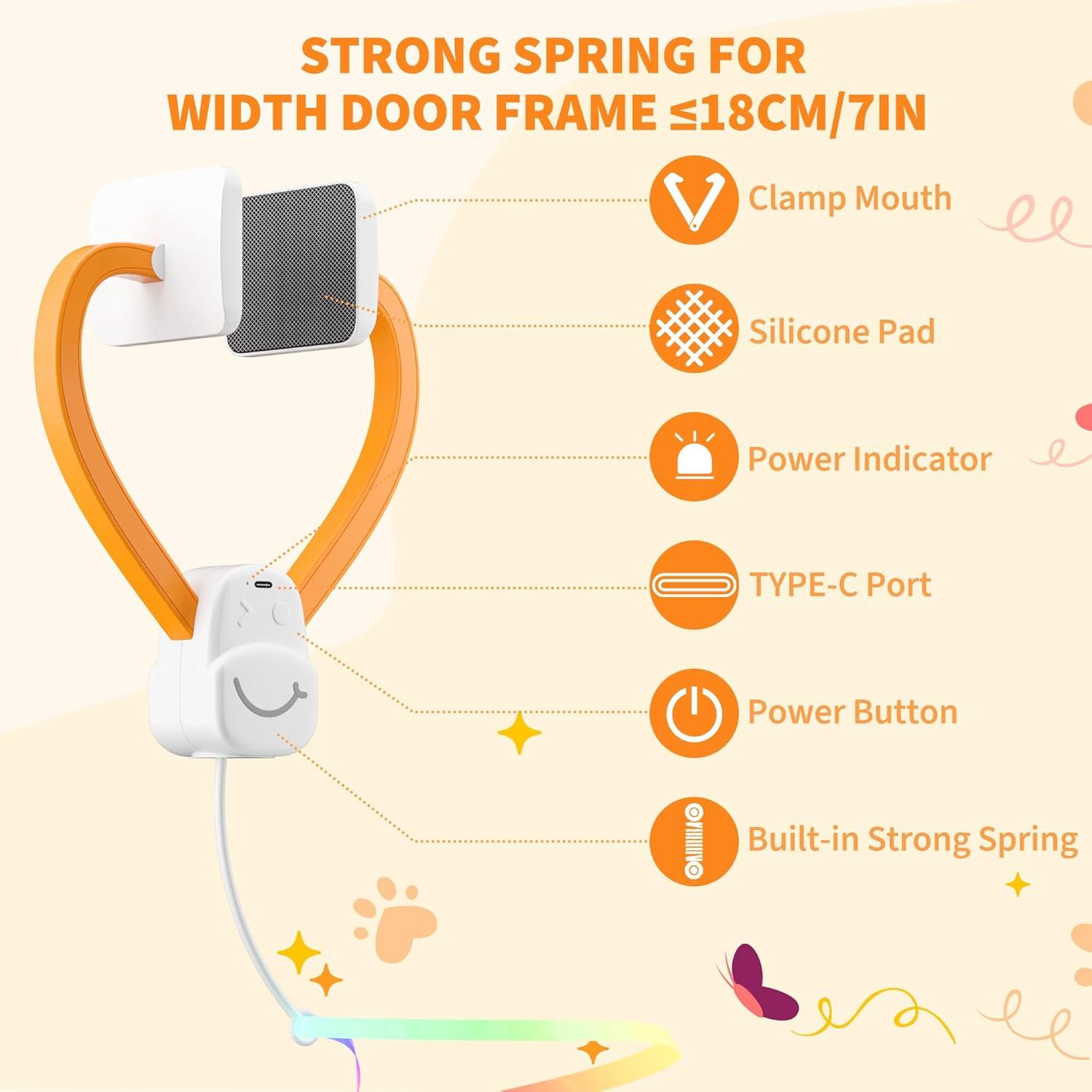 Juguete Interactivo para Gatos PANRIO, Rotación 360° Naranja