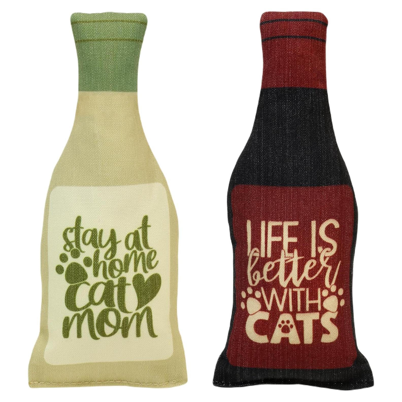 Juguete para Gatos Plum Hill Botella de Vino Catnip 2 Unidades