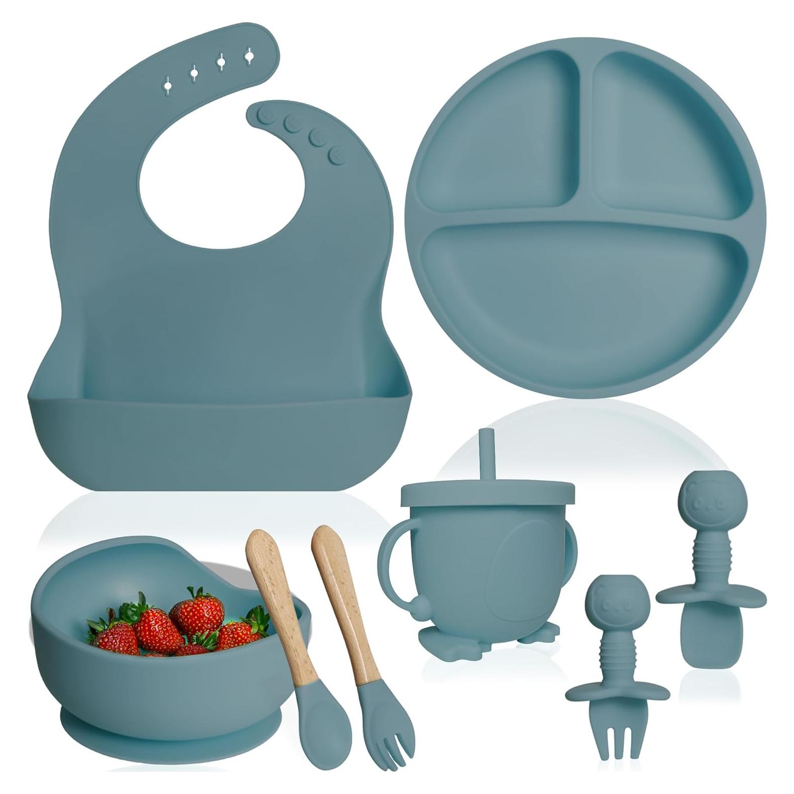 Conjunto de Alimentación para Bebés Bluet B - 8 Piezas de Silicona