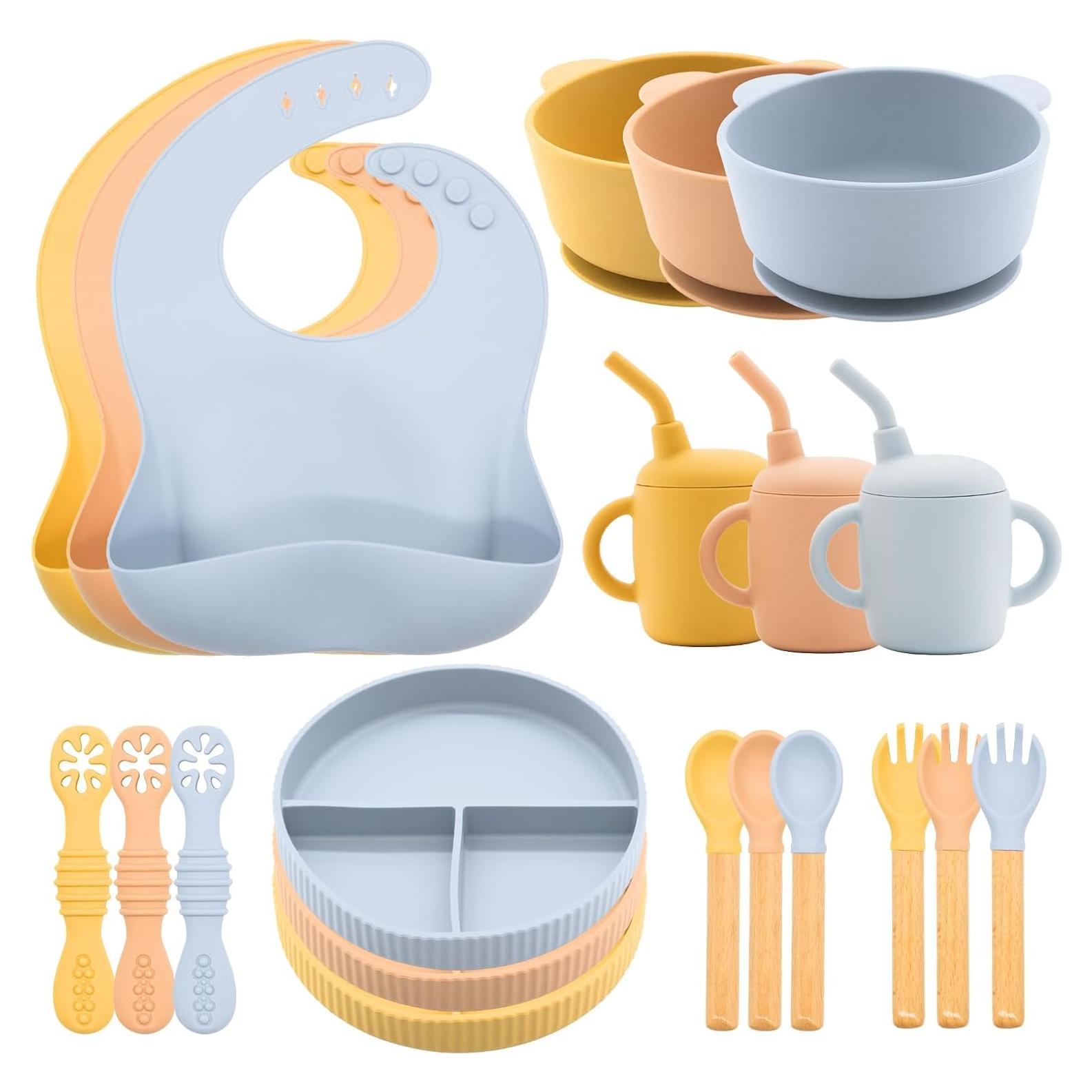 Juego de Alimentación para Bebés CHCC 21 Piezas Silicona BPA Libre