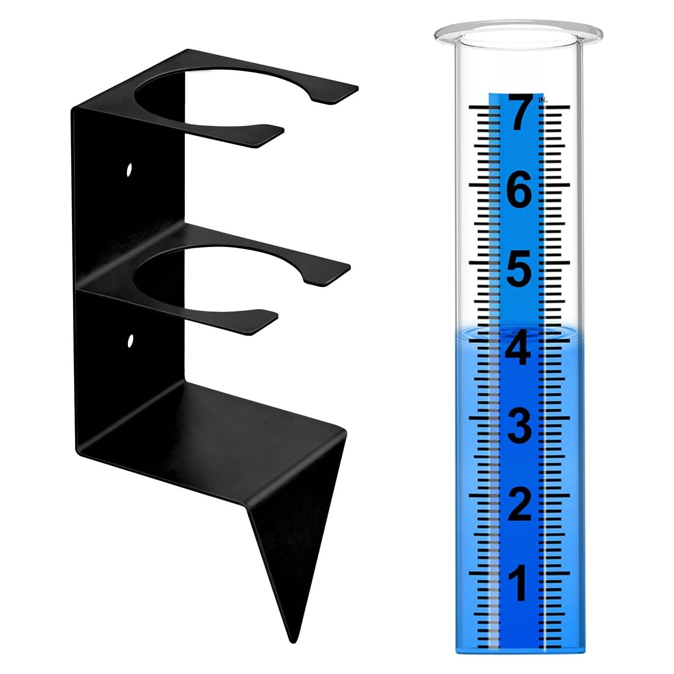 Pluviómetro Exterior Timenued 7" (17.78 cm) con Soporte Acero Inoxidable