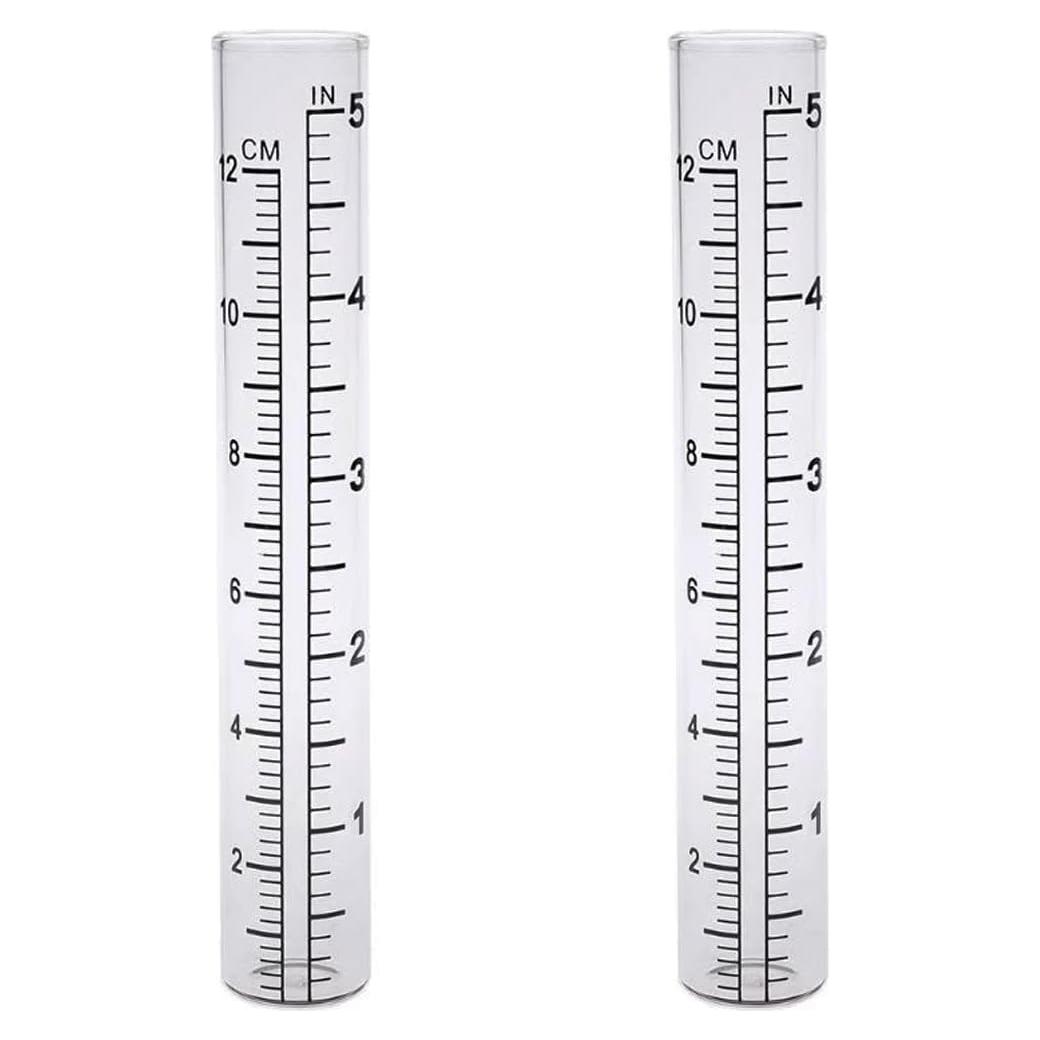 Tubo de Reemplazo Medidor de Lluvia Vidrio HUTNUOY 2 Pcs 12 cm