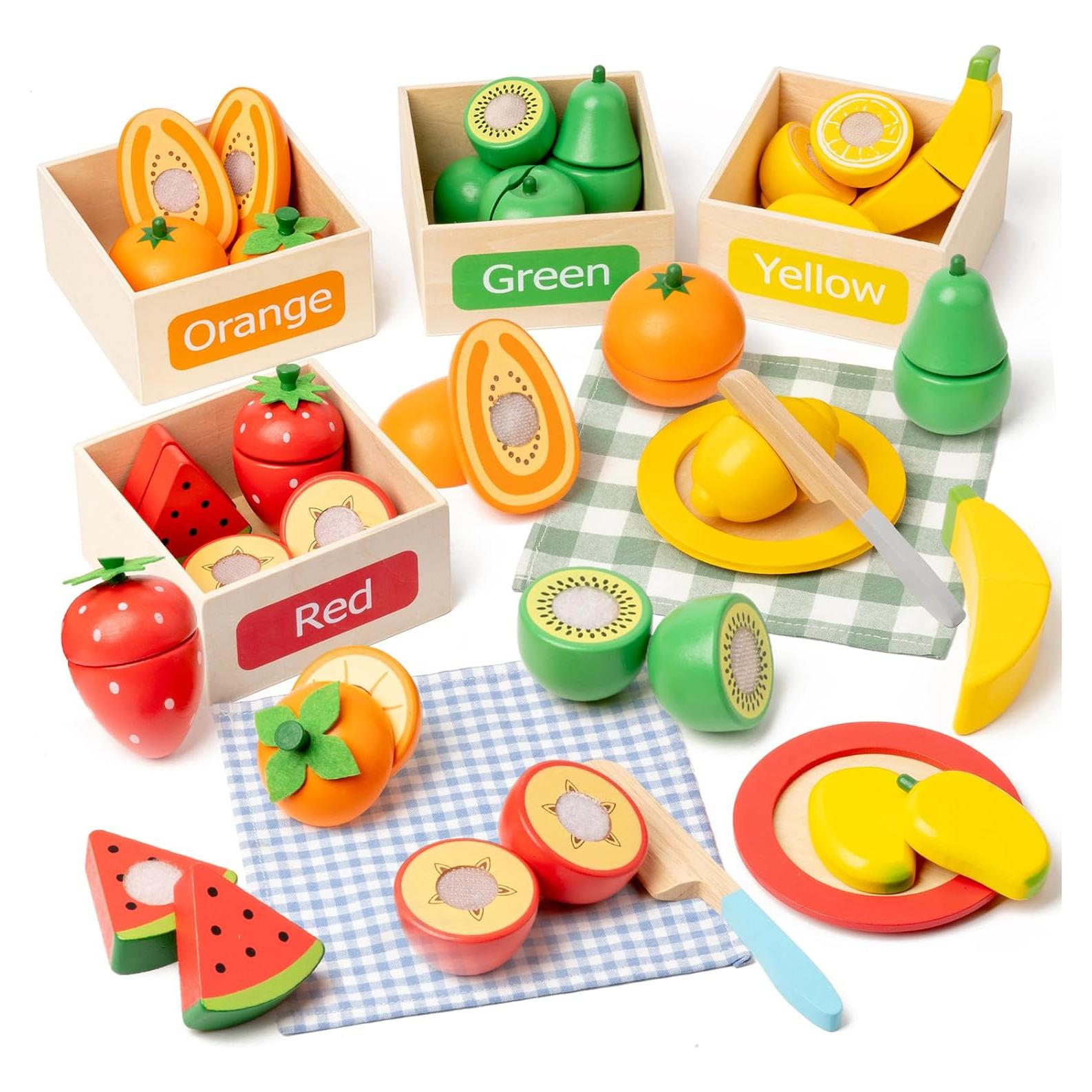 Set de Comida de Madera Busy Edition 34 Piezas para Niños