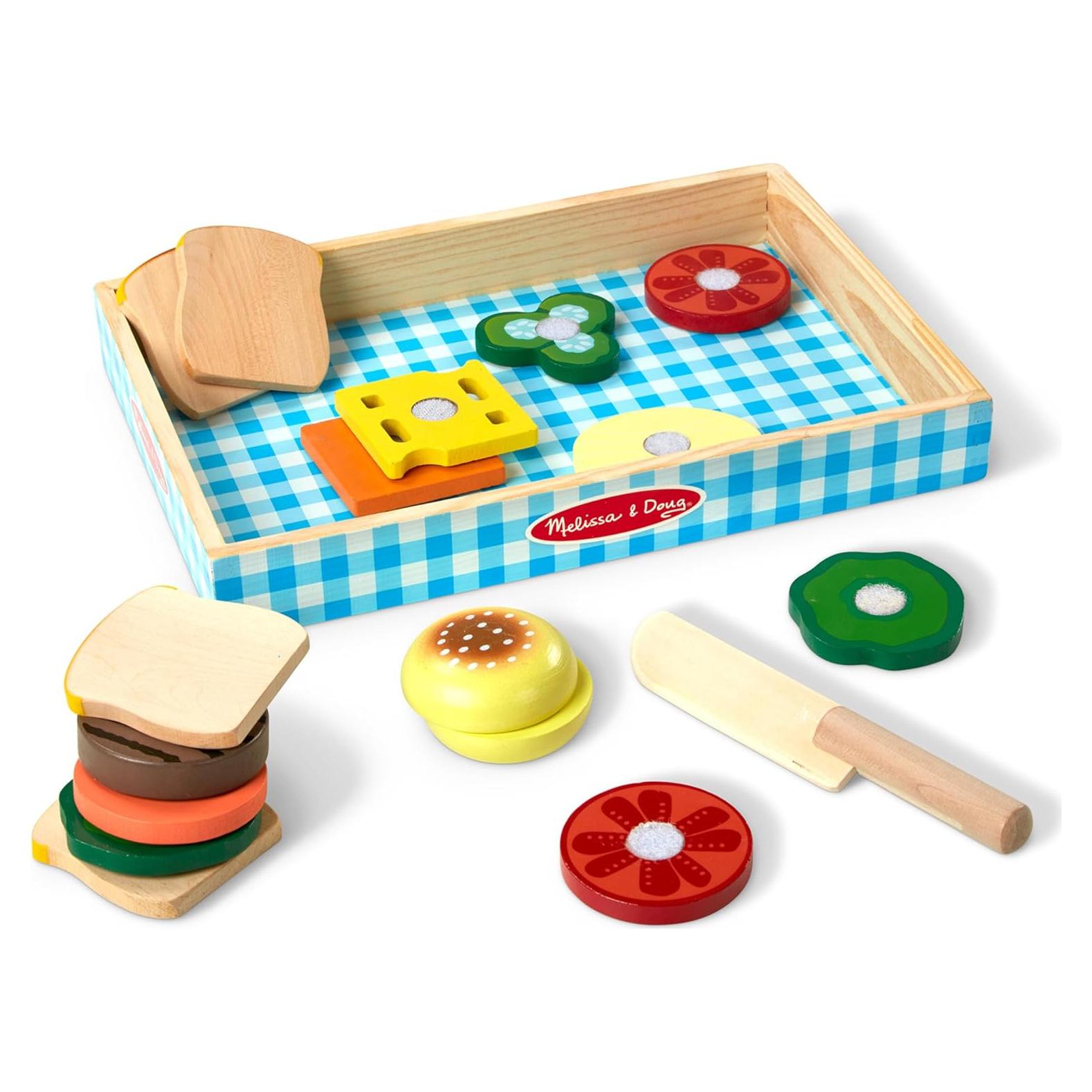 Juego de Comida de Sándwich de Madera Melissa & Doug - 16 Piezas