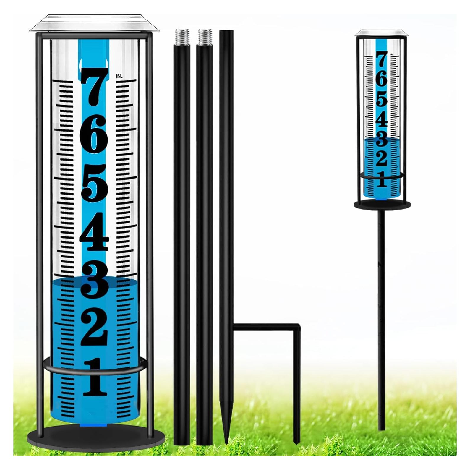 Pluviómetro Exterior Asenron 4 Secciones Ajustable 93.98 cm