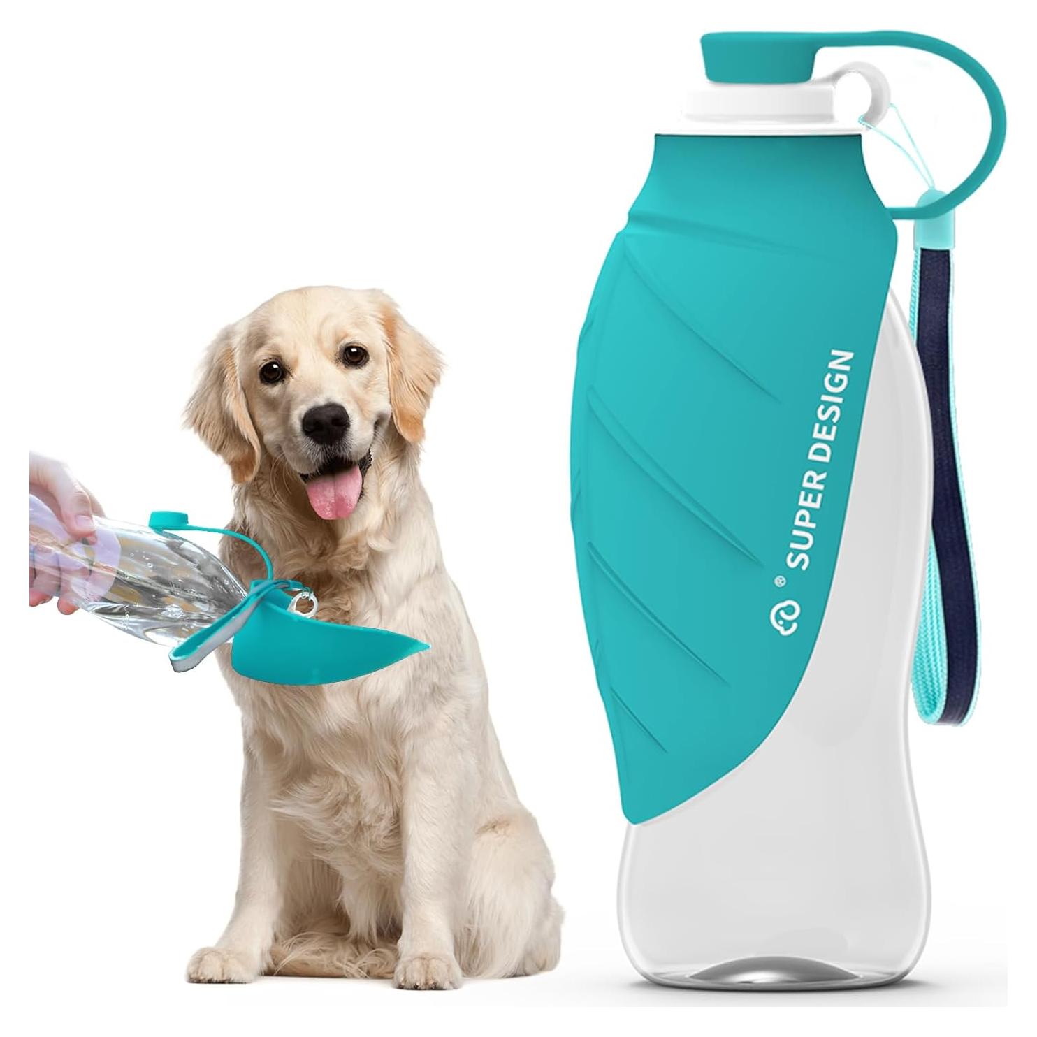 Botella de Agua para Perros Superdesign 580ML Azul Portátil