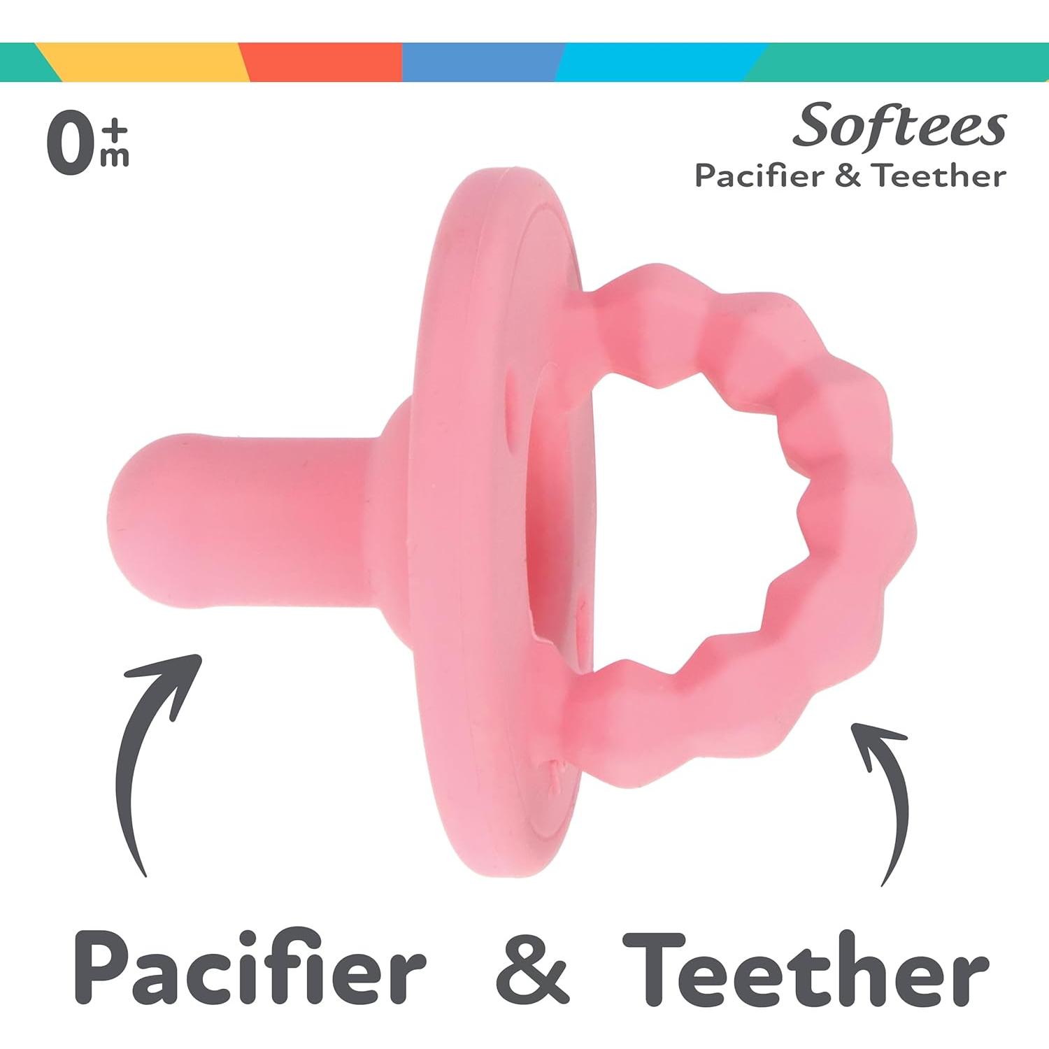 Chupete y Mordedor de Silicona Nuby Softees - 5 Unidades 0+ Meses