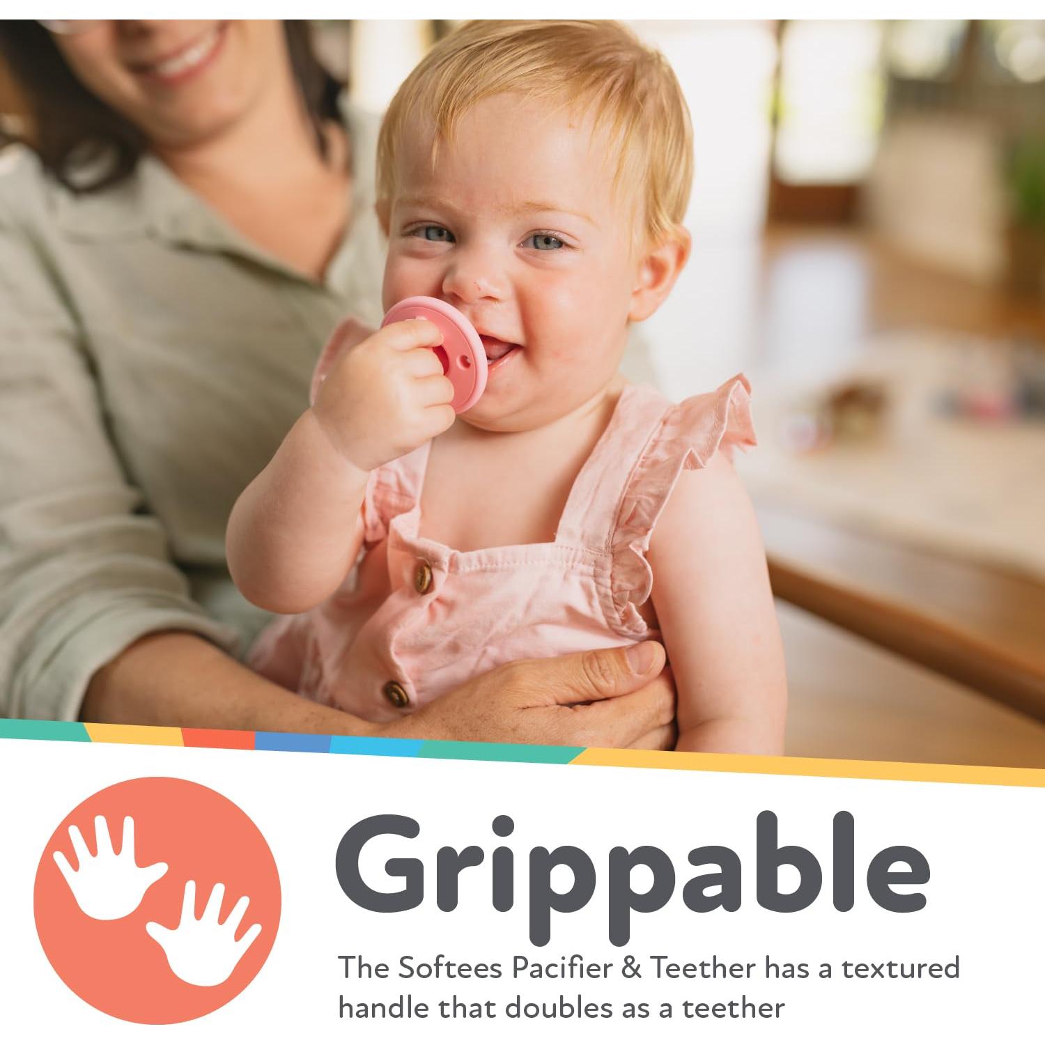 Chupete y Mordedor de Silicona Nuby Softees - 5 Unidades 0+ Meses