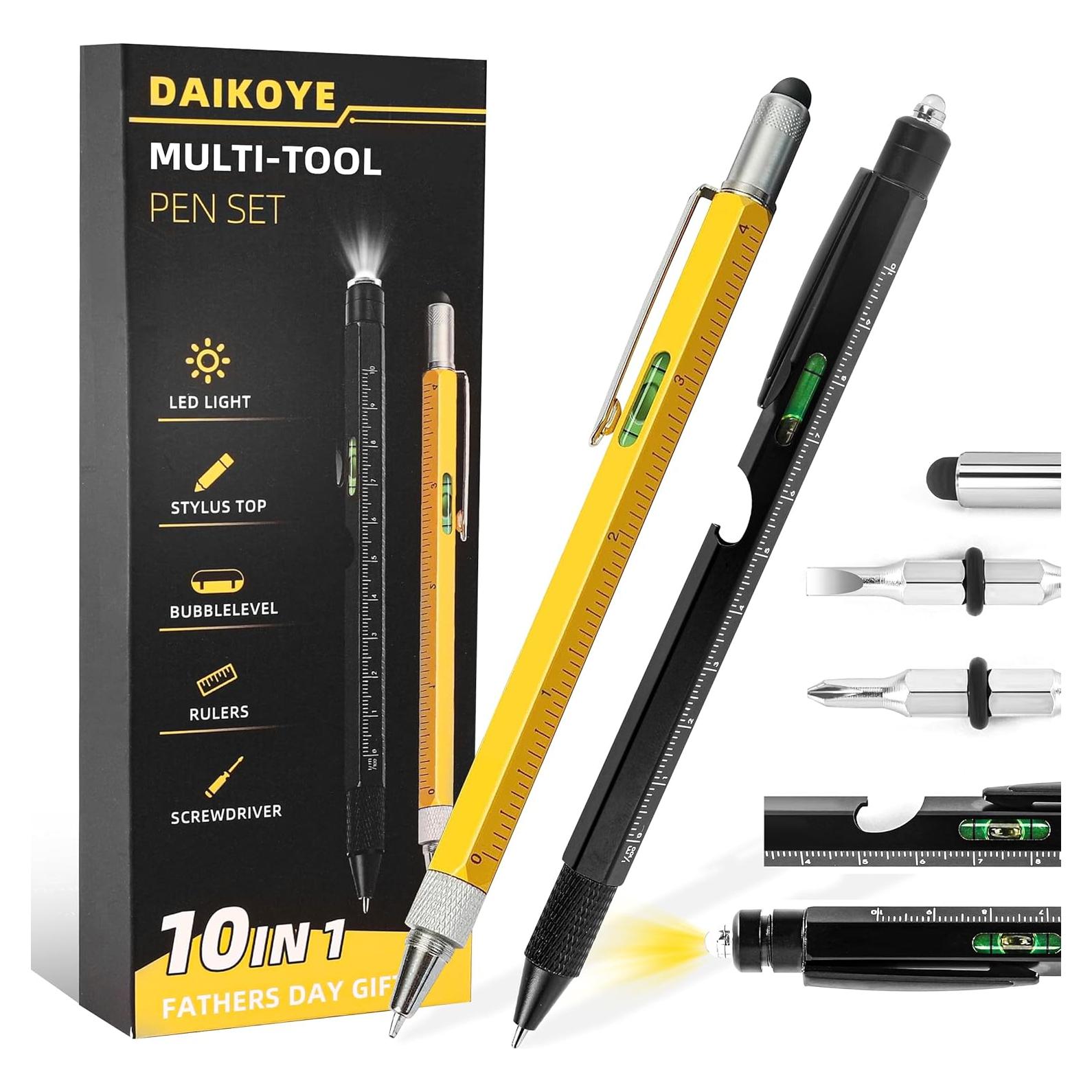 Bolígrafo Multiherramienta DAIKOYE 10 en 1 Regalo Papá