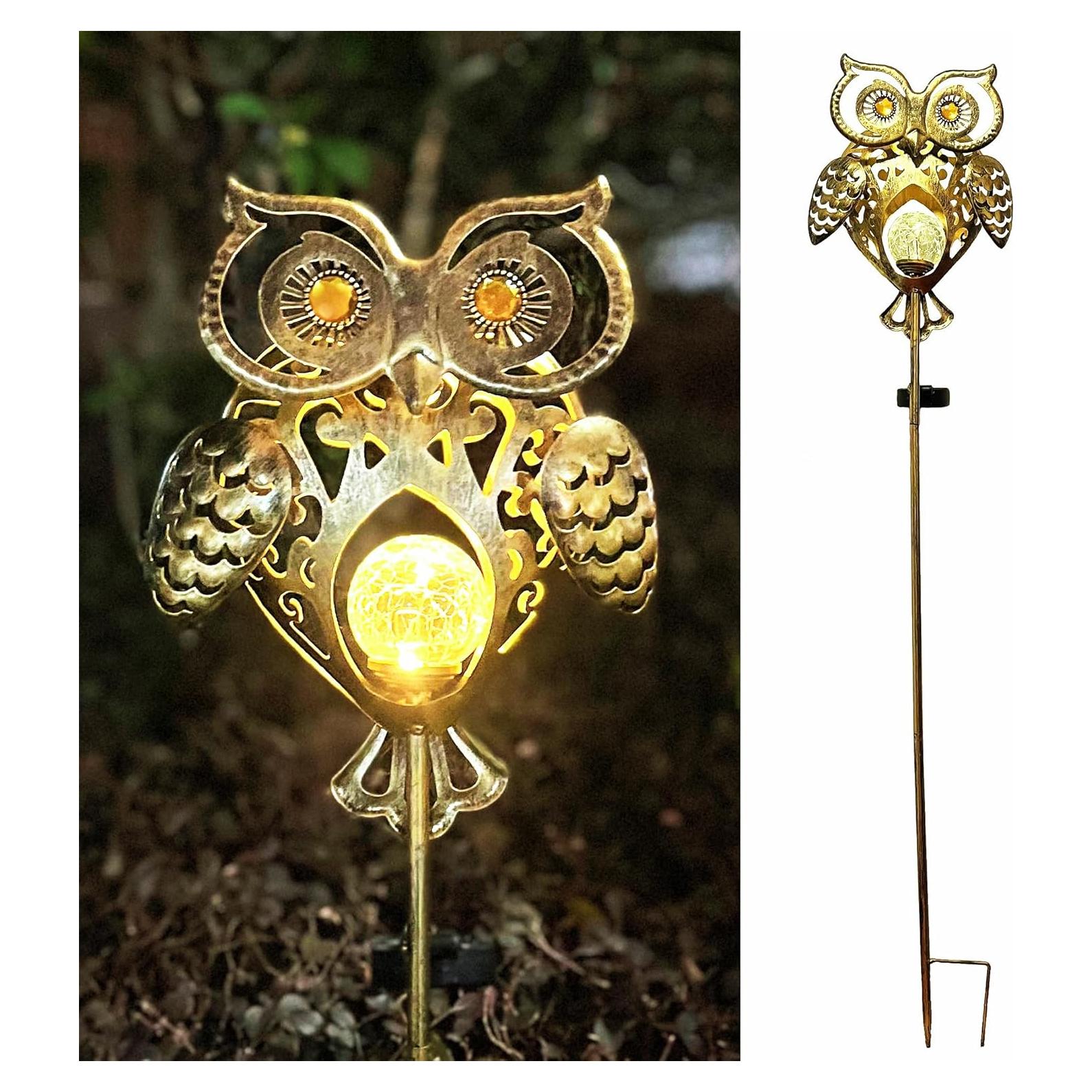 Estaca de Luz Solar Búho ARTCOS Impermeable 102.87 cm