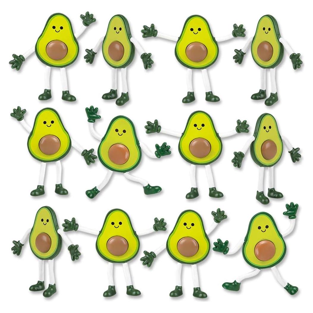 Set de 12 Figuras de Aguacate Flexibles ArtCreativity - Juguetes Antiestrés