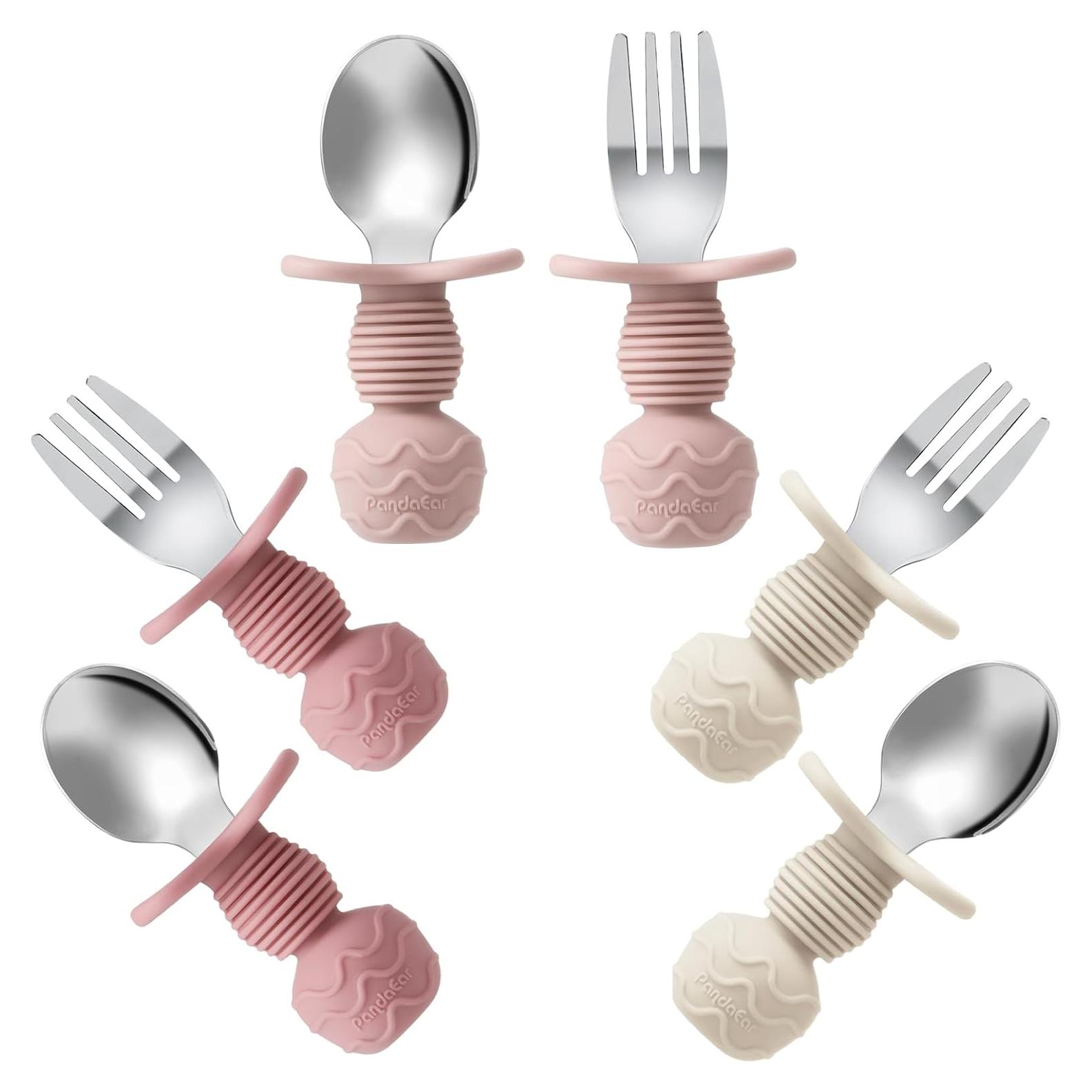 Set de Alimentación PandaEar 6 Piezas Acero Inoxidable Bebés