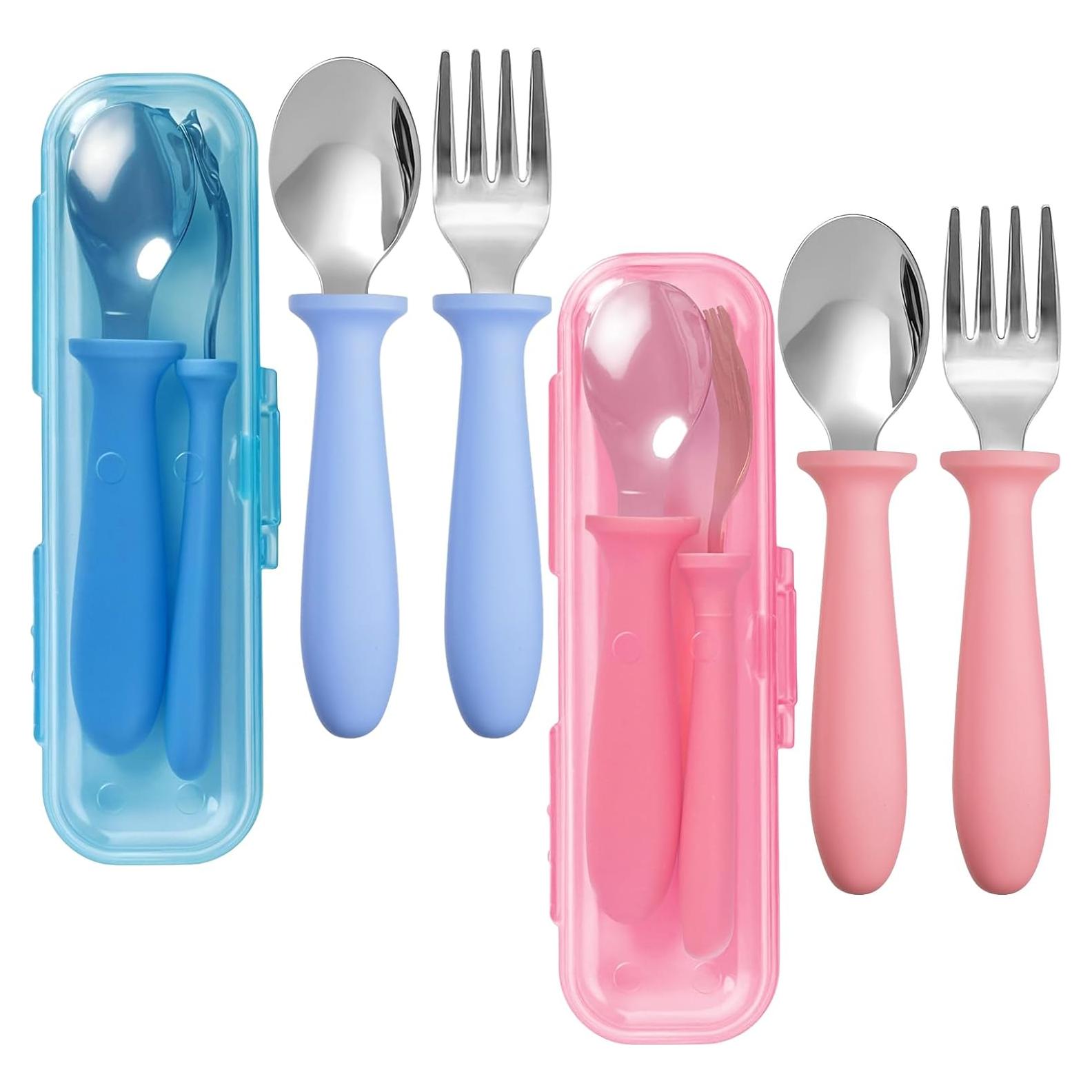 Juego de Utensilios de Acero Inoxidable para Niños Pimoys