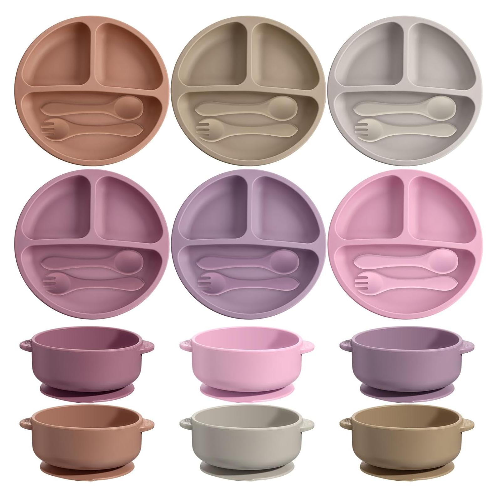 Conjunto de Alimentación Dandat 24 Piezas Silicona Bebés