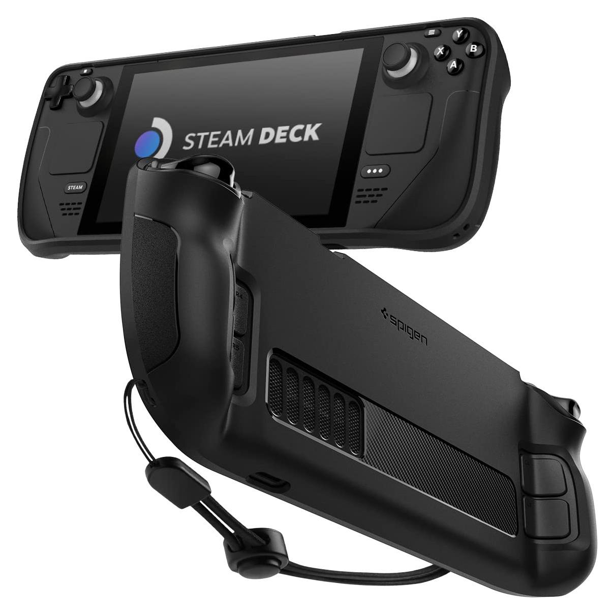 Funda Spigen Rugged Armor para Steam Deck LCD y OLED - Negro