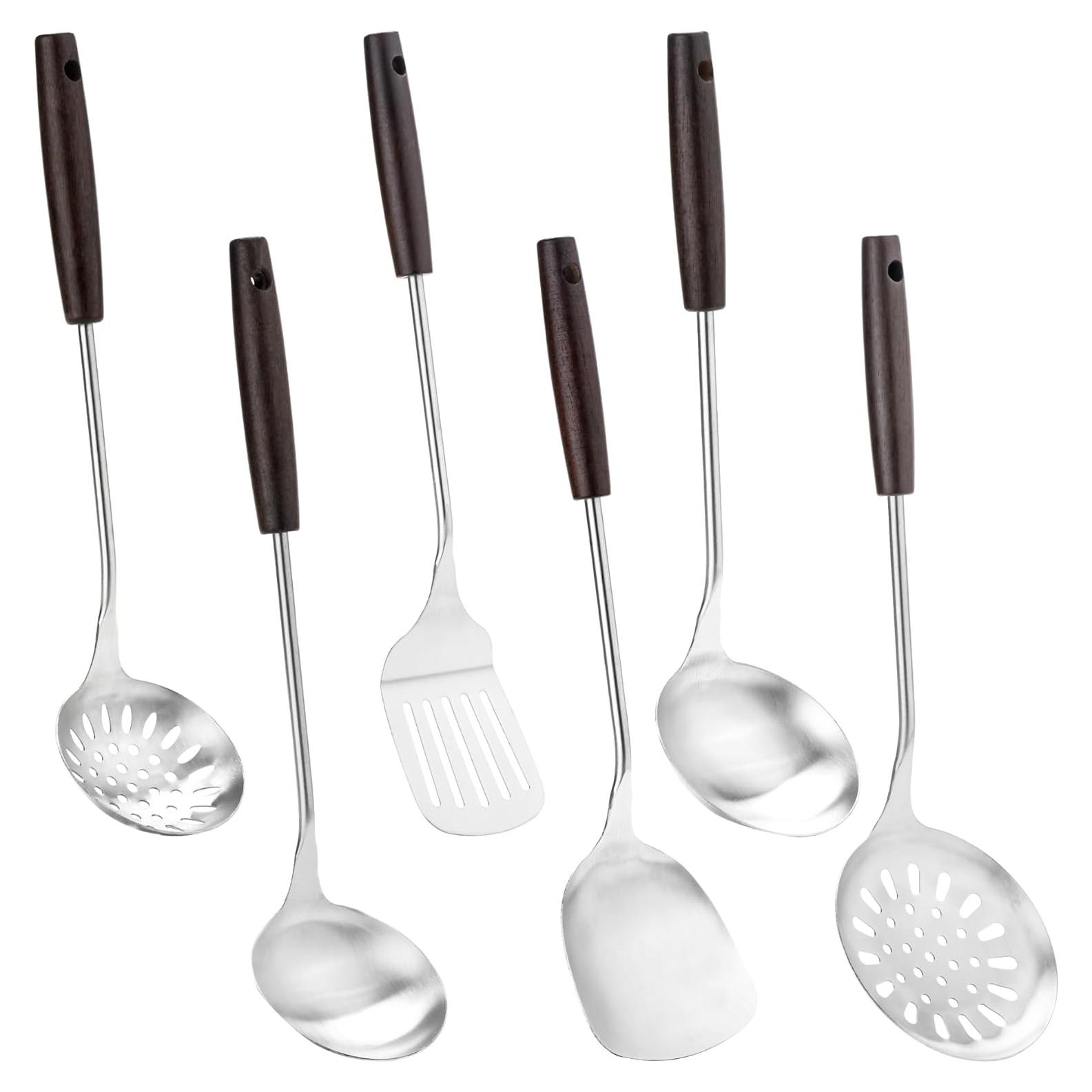 Juego de Utensilios de Cocina FJNATINH 6 PZS Acero Inoxidable