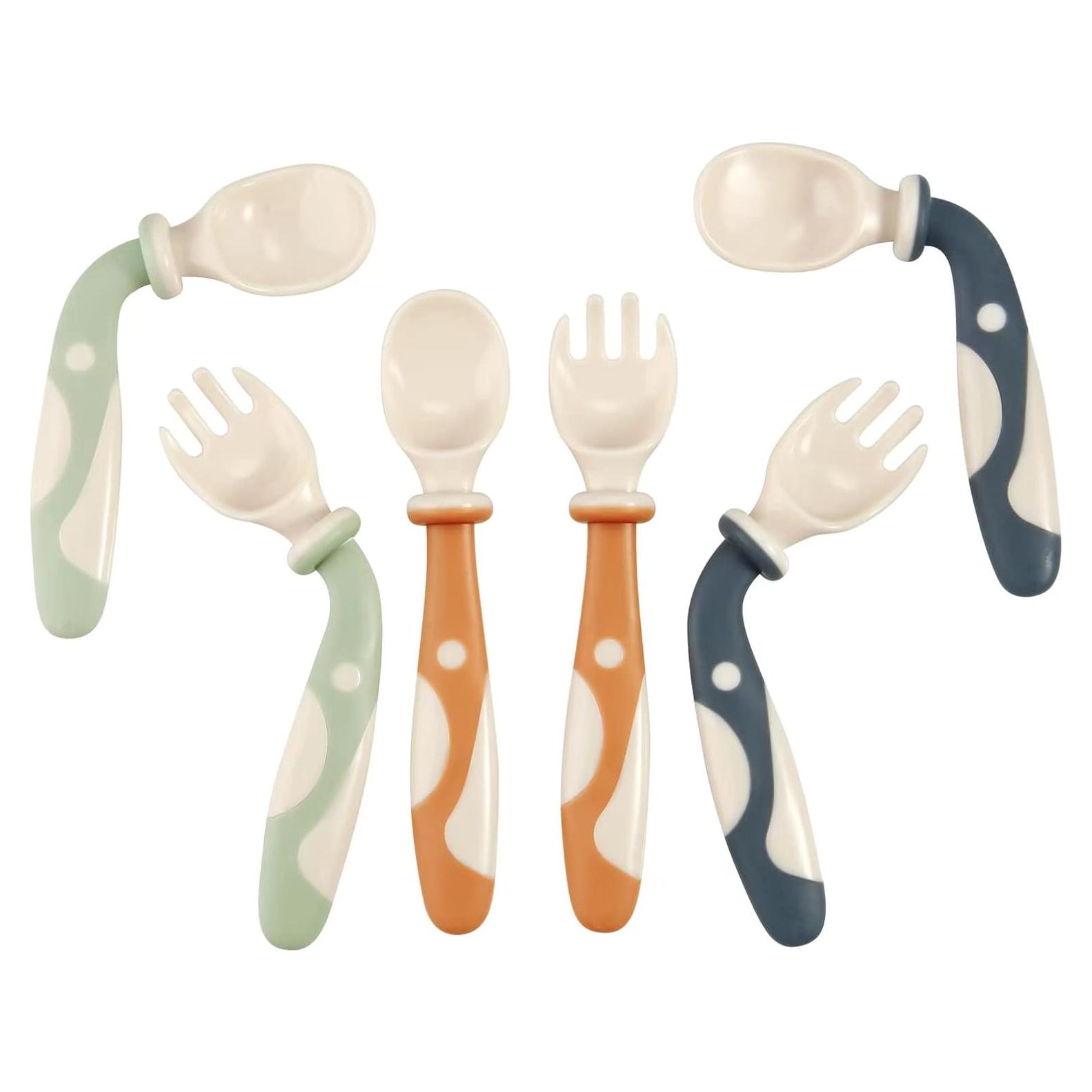 Juego de Cucharas y Tenedores PandaEar para Bebés - 6 Piezas