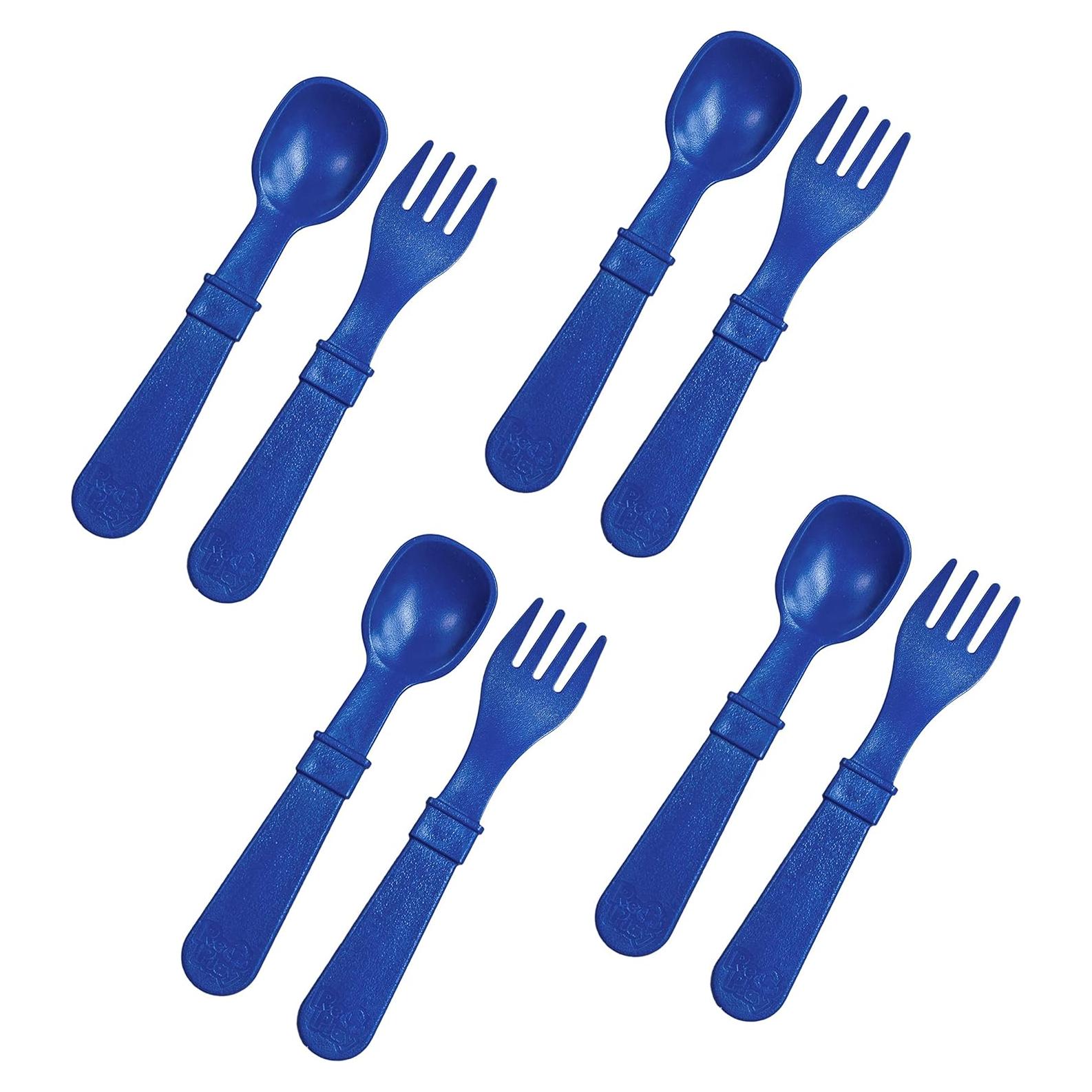 Set de Utensilios para Niños Re-Play - 8 Piezas Azul Marino