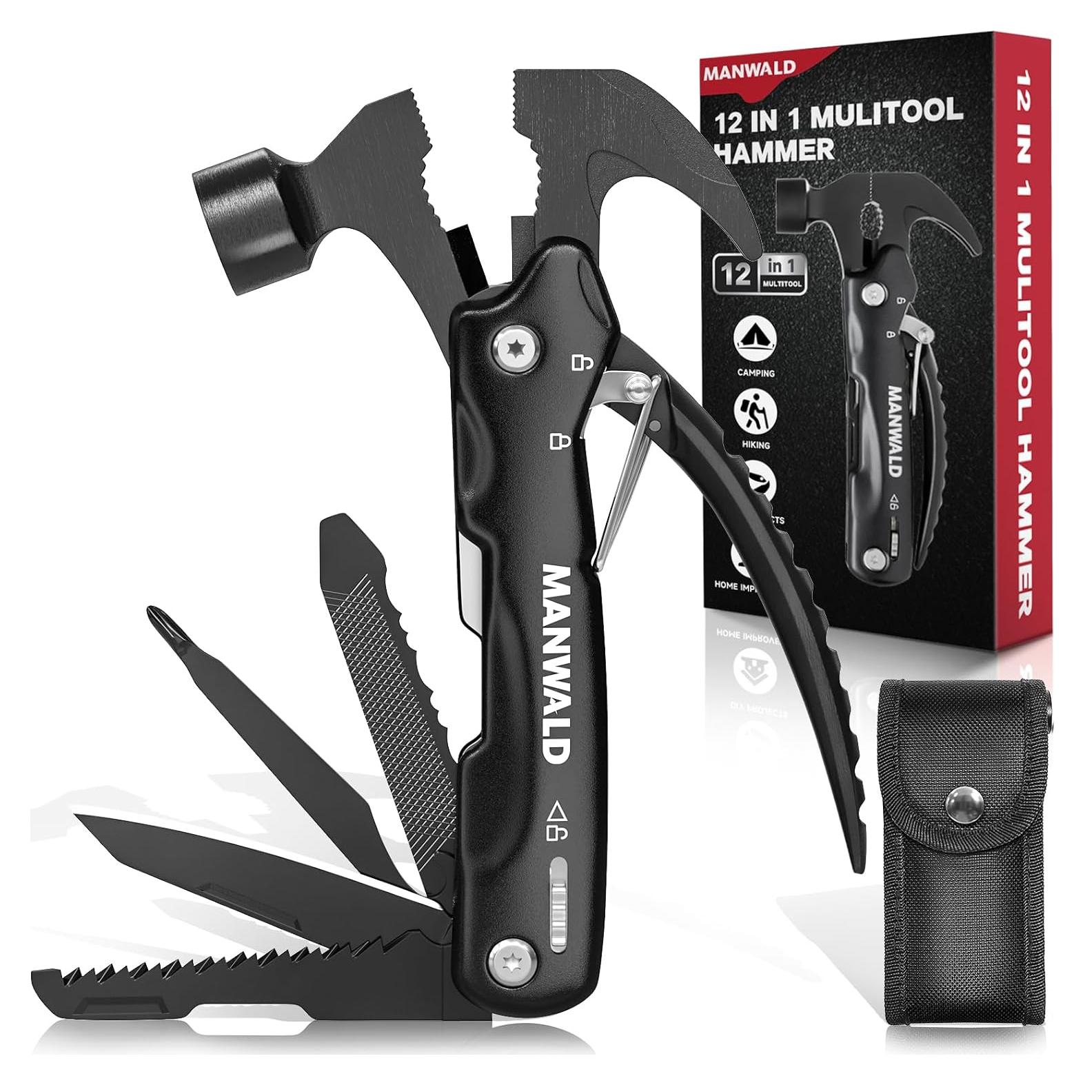 Martillo Multiherramienta MANWALD 12 en 1 Accesorios Camping