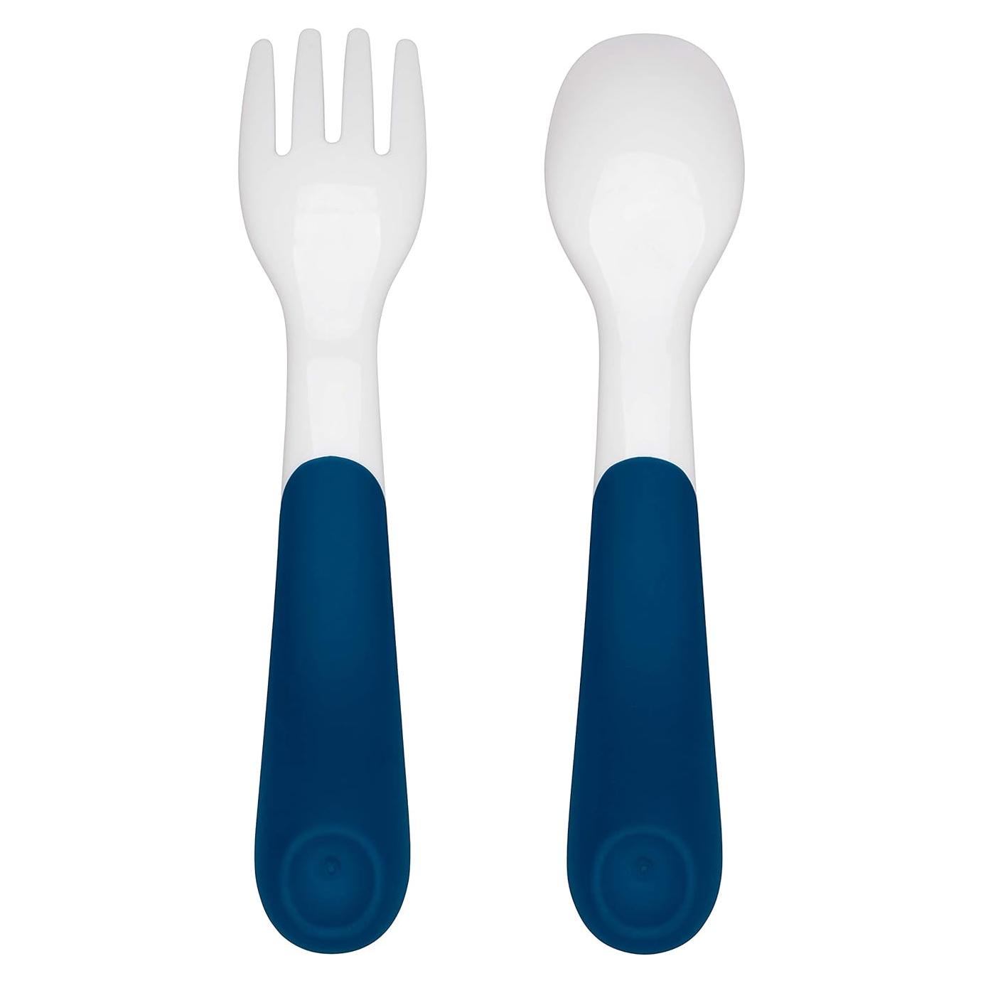 Set de Entrenamiento OXO Tot Tenedor y Cuchara con Estuche