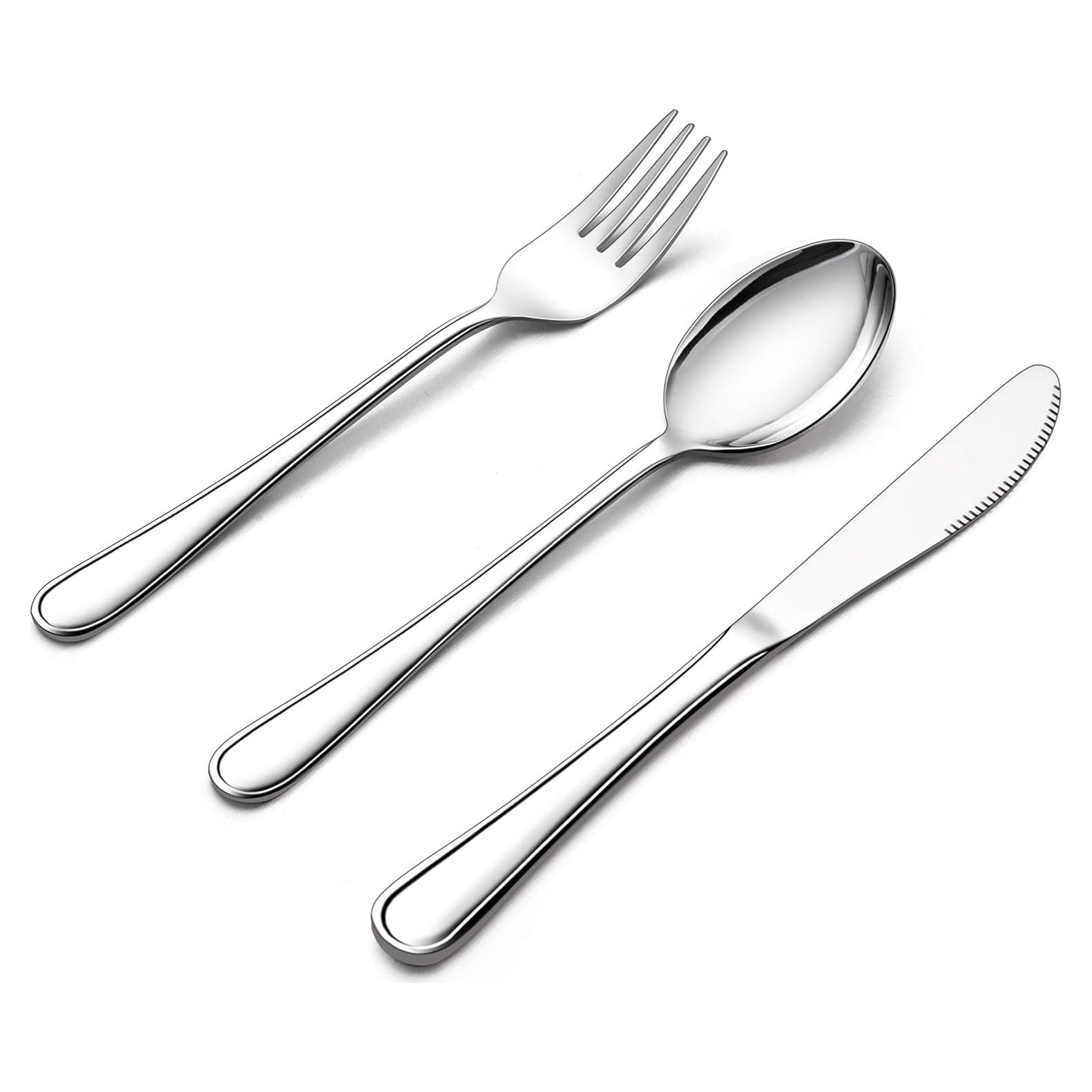 Set de Cubiertos para Niños LIANYU 12 Piezas Acero Inoxidable