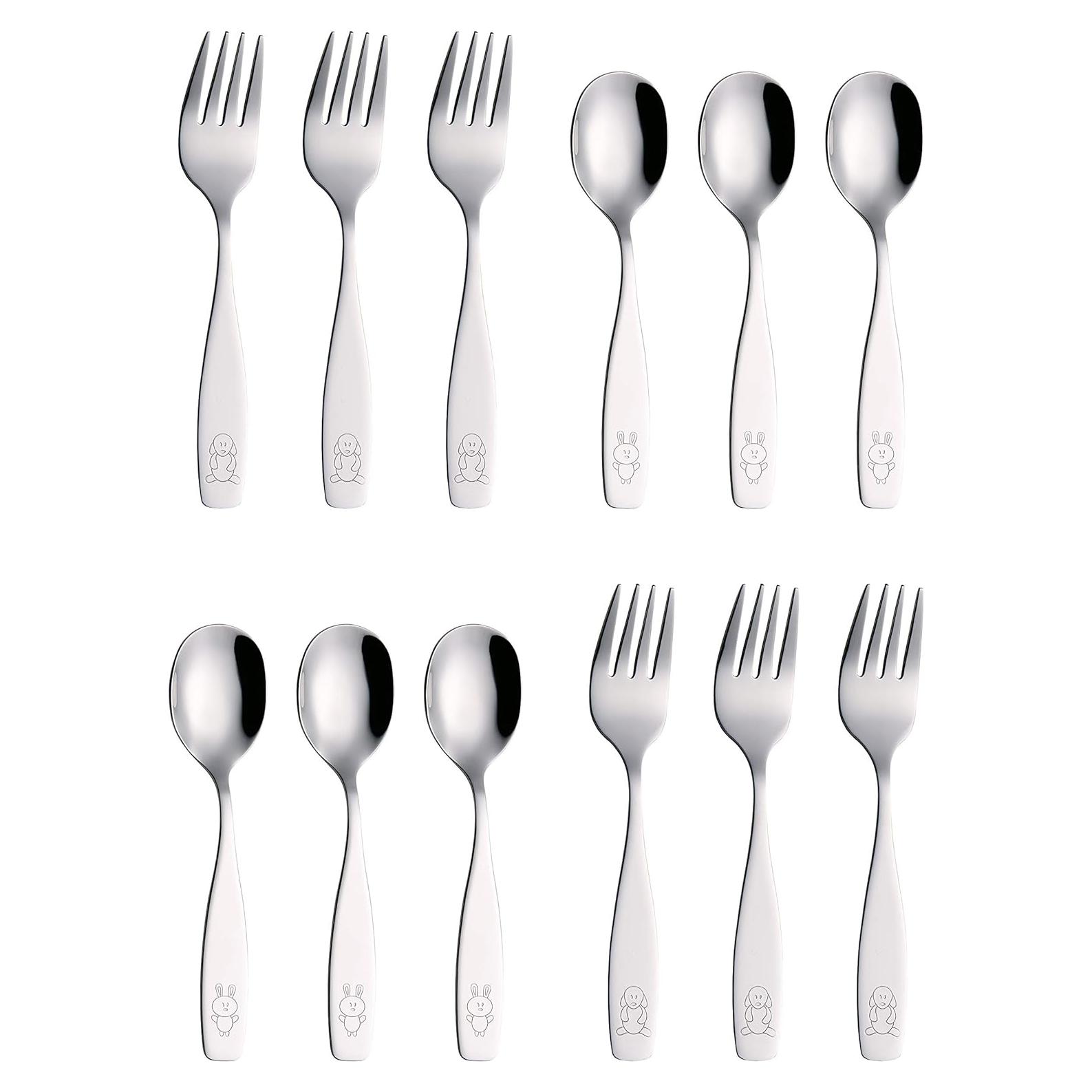 Set de Cubiertos para Niños ANNOVA 12 Piezas Acero Inoxidable